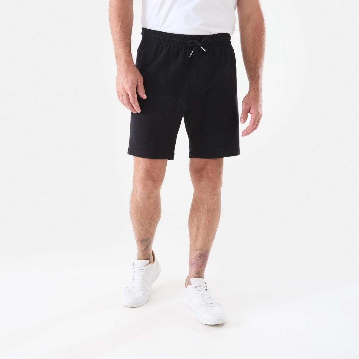 5 Textured Fleece Shorts BLACK, 5 of 5