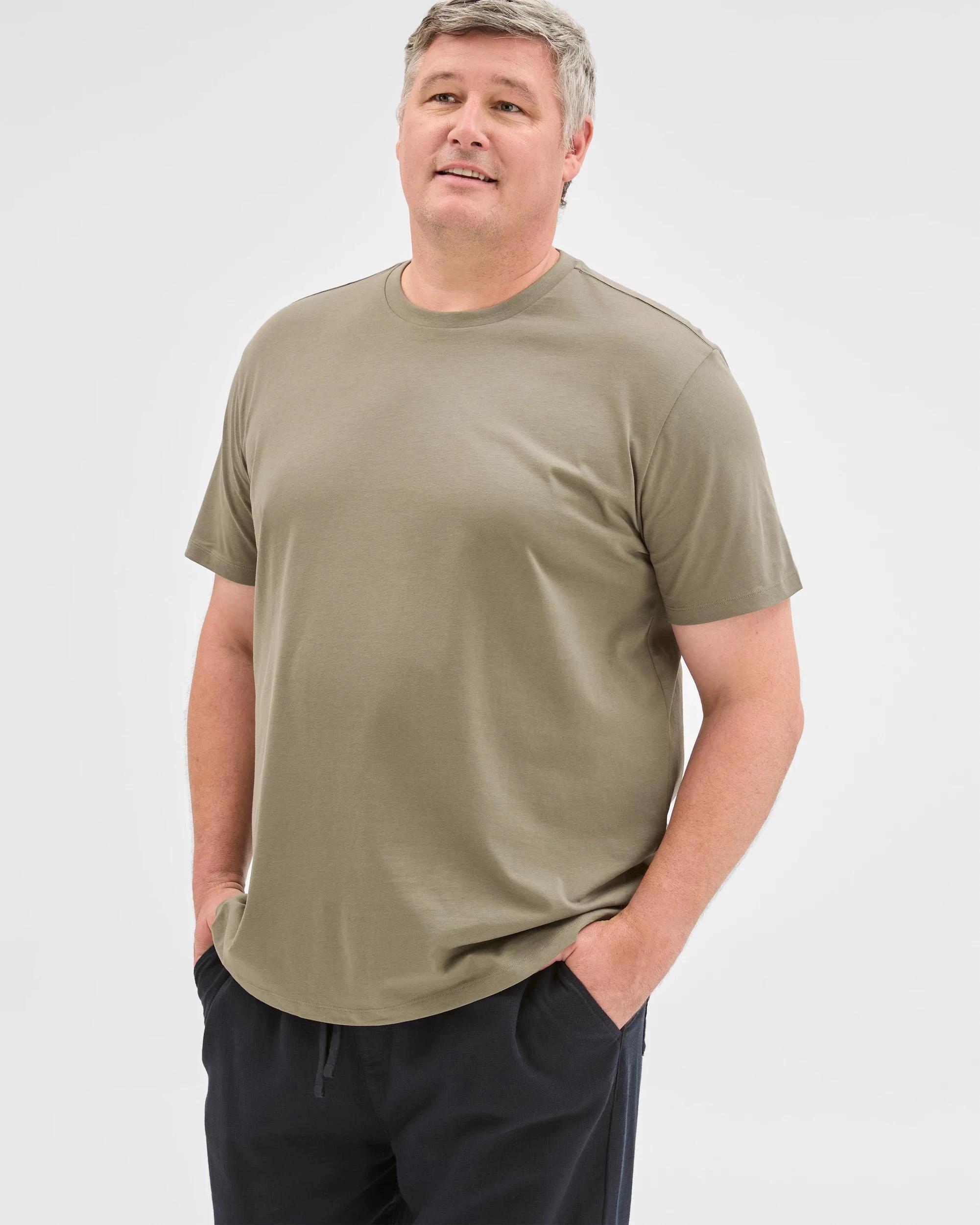 1 Target Man Plus Plus Size Australian Cotton Crew T-Shirt BASIL, 1 of 5