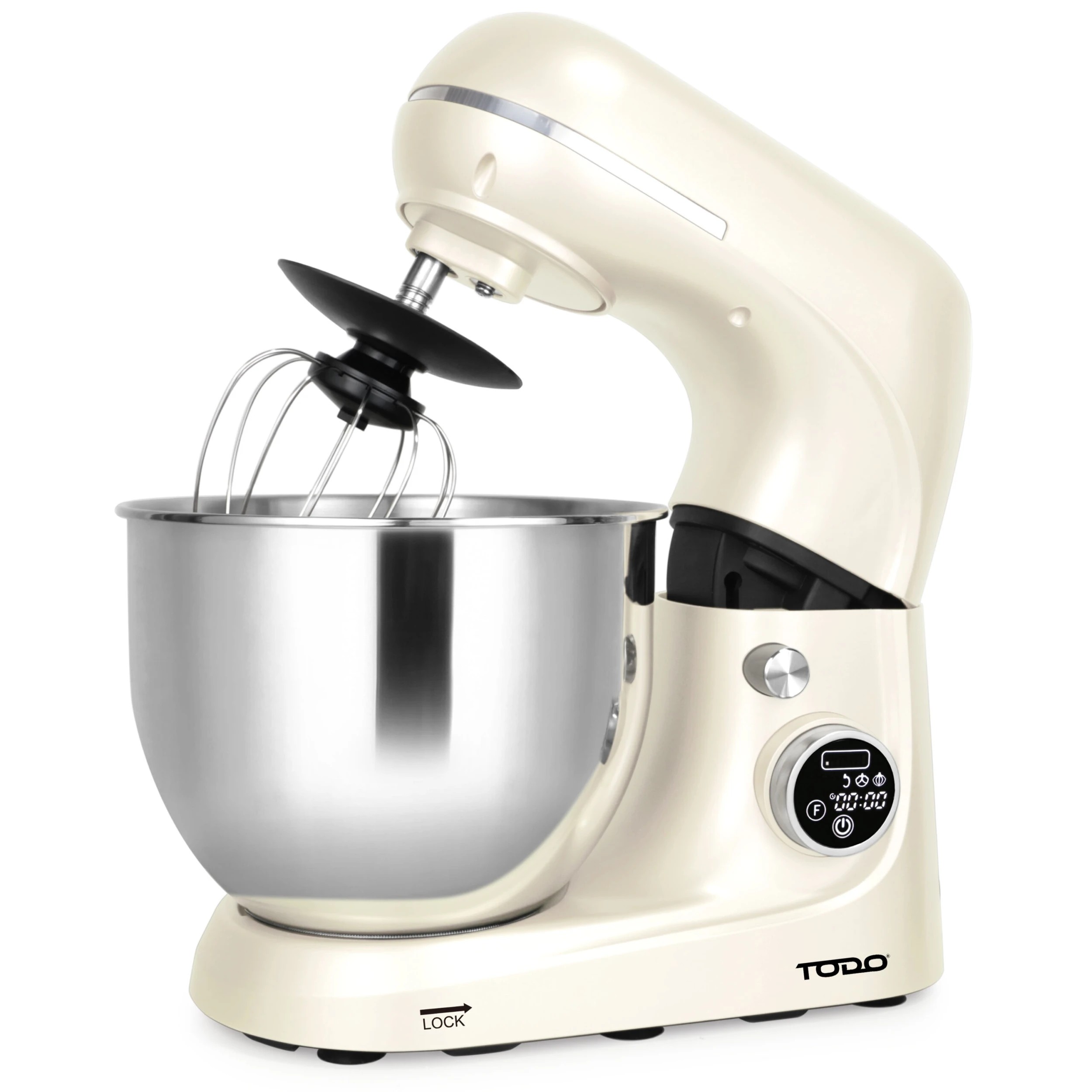 3 Todo 1100w Electric Stand Mixer 5.3l Stainless Steel Bowl Heated Fermentation Lcd Touch Screen Control
 - Cream, 3 of 7