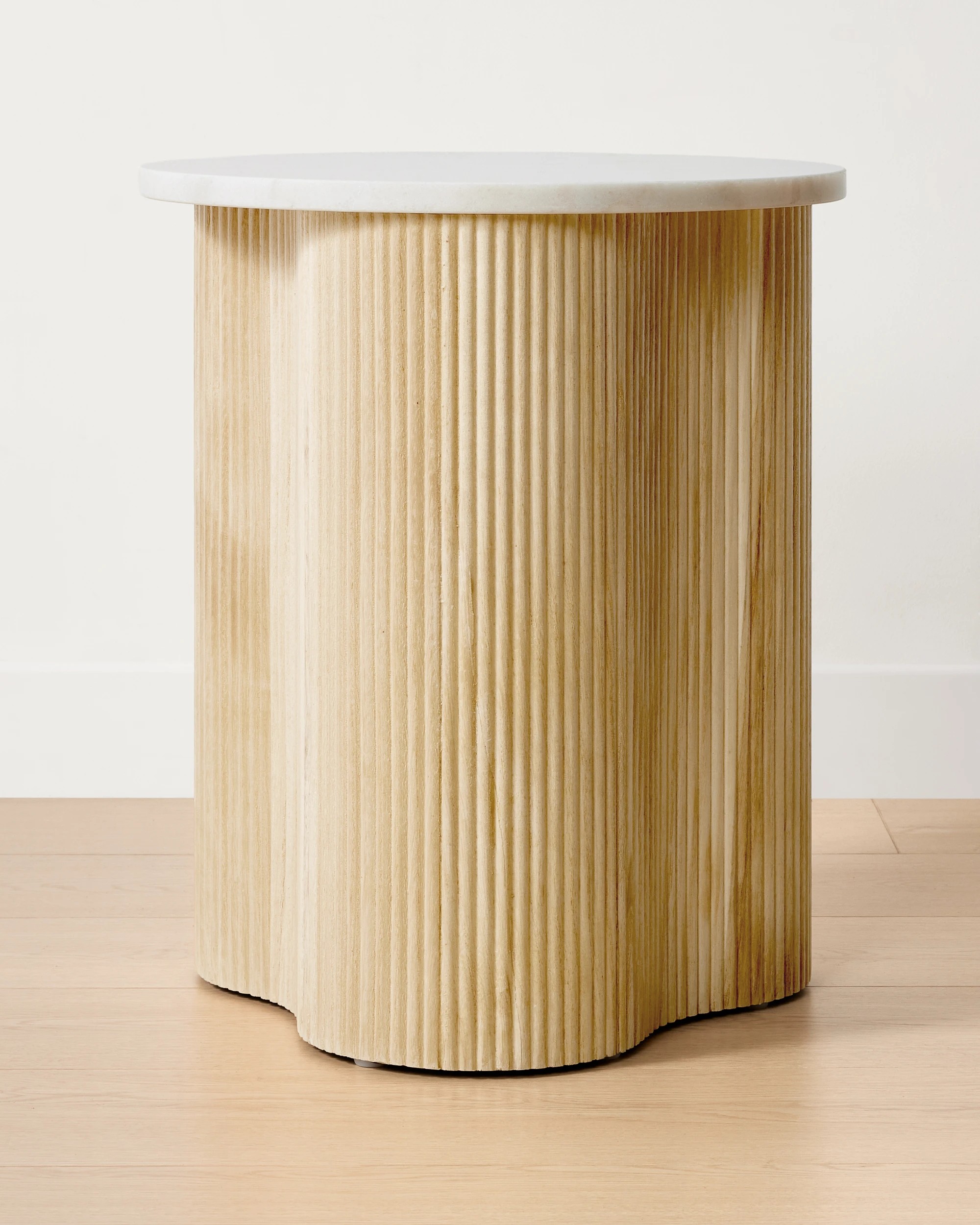 3 Marble Ribbed Side Table, 3 of 7