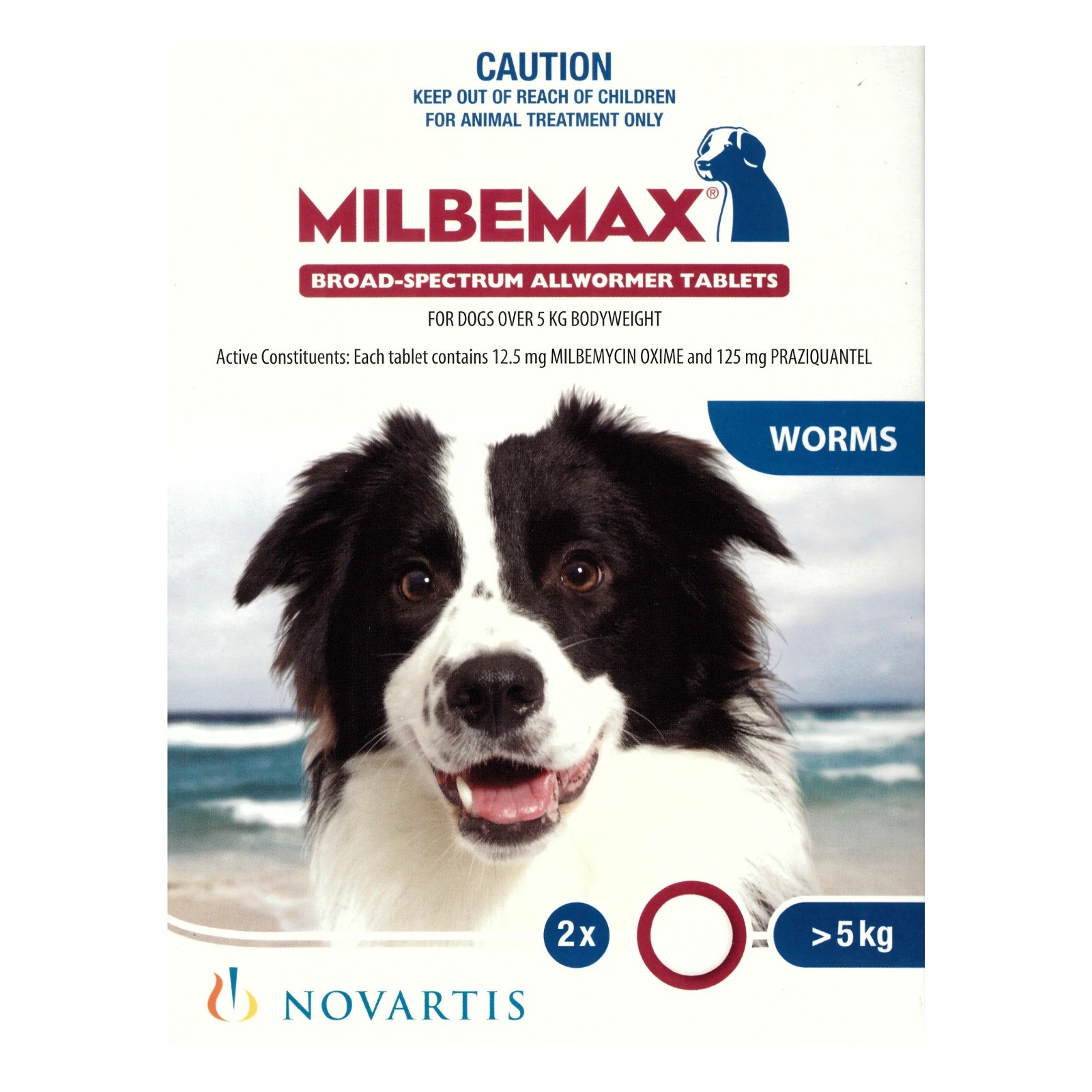 1 Milbemax For Dogs Wormer Over 5kg - 2 Pack, 1 of 2
