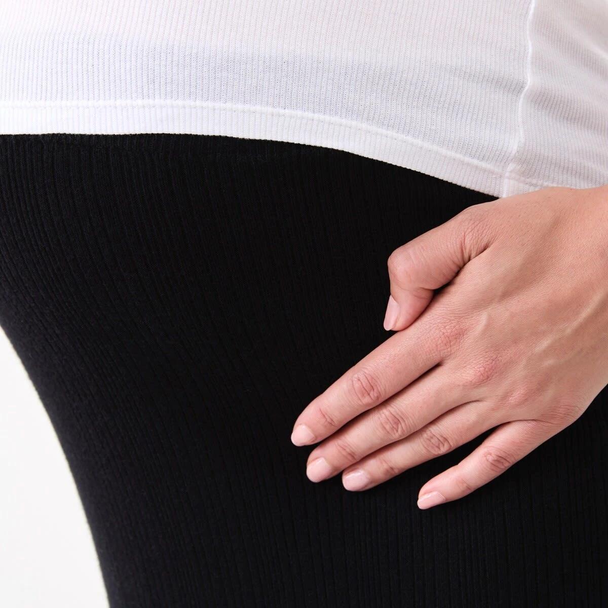5 Maternity Rib Column Skirt Black, 5 of 5