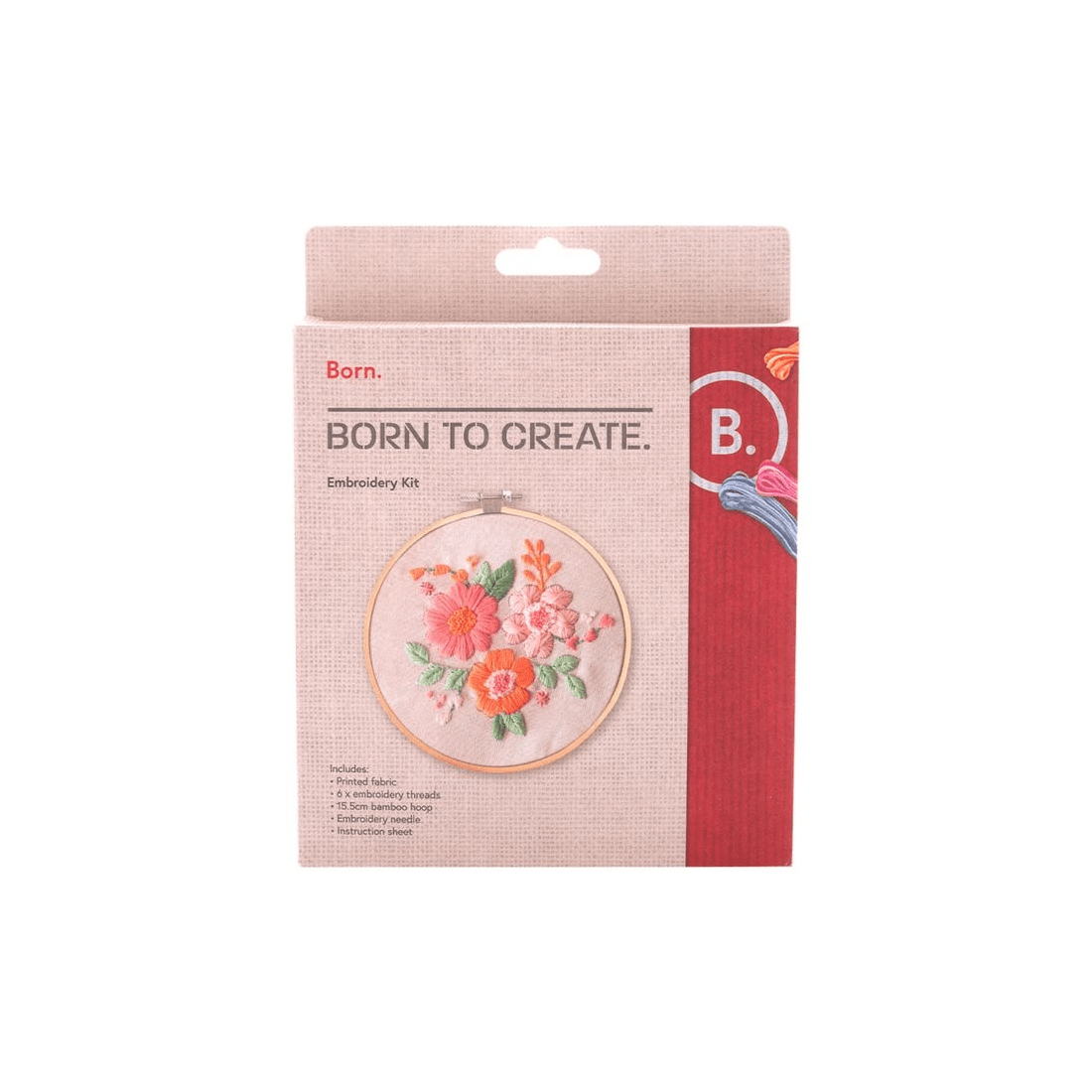 1 Born Embroidery Kit Flowers, 1 of 3