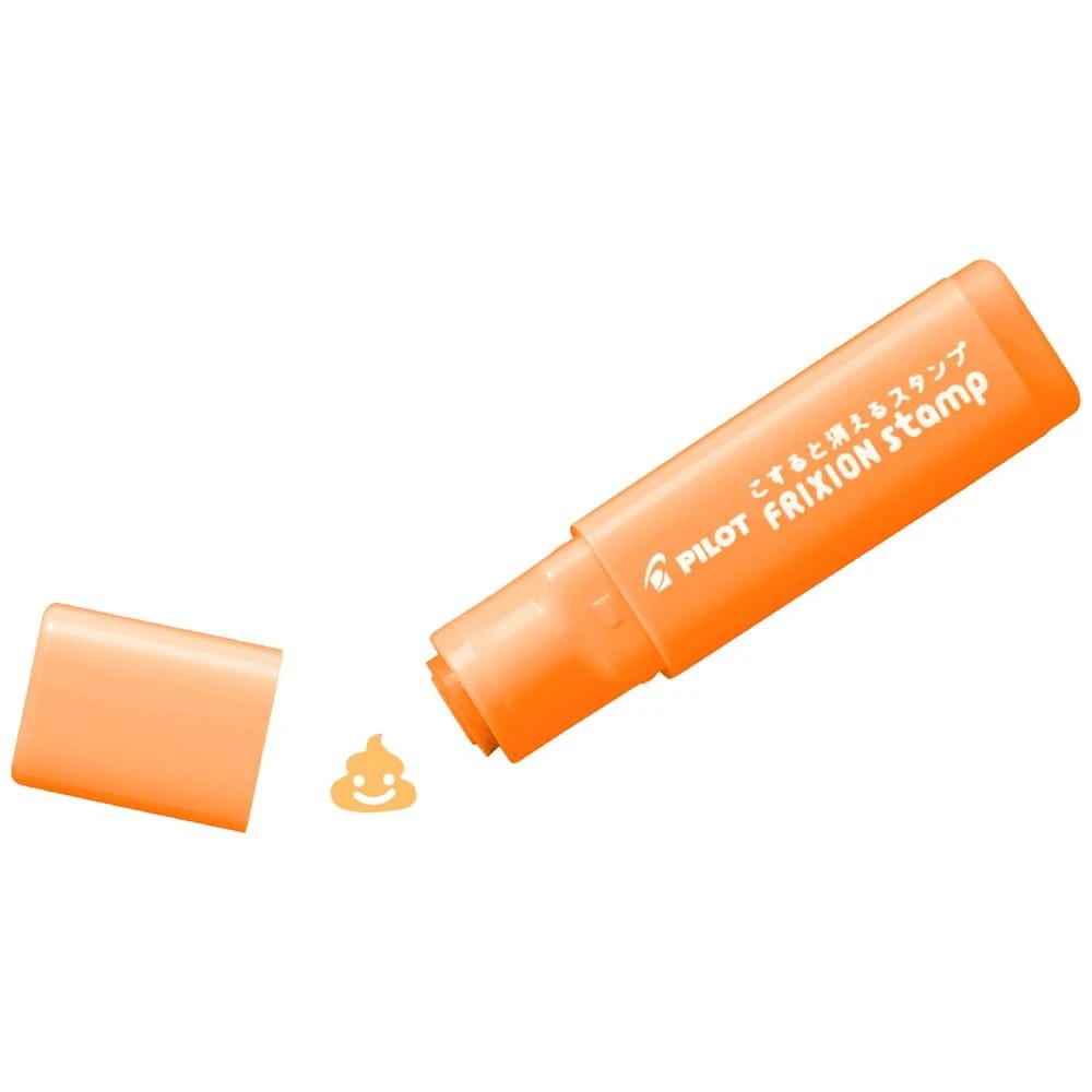 1 PILOT Frixion Stamps Cartoon Poo Apricot Orange, 1 of 2