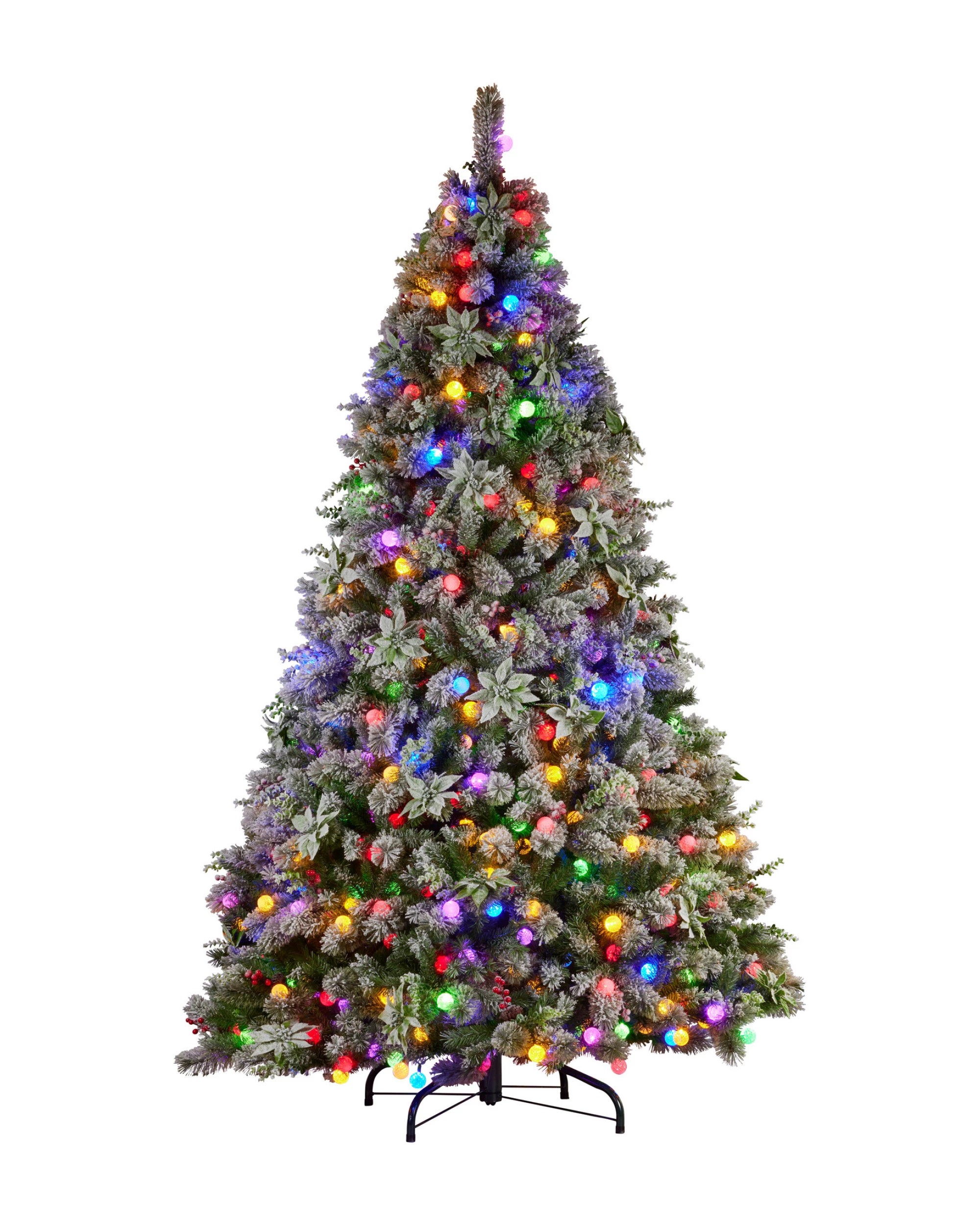 1 Christabelle Snowy Crown Pine 3.7m Multicolour Pre-Lit Christmas Tree with 5340 Tips - Multi, 1 of 8