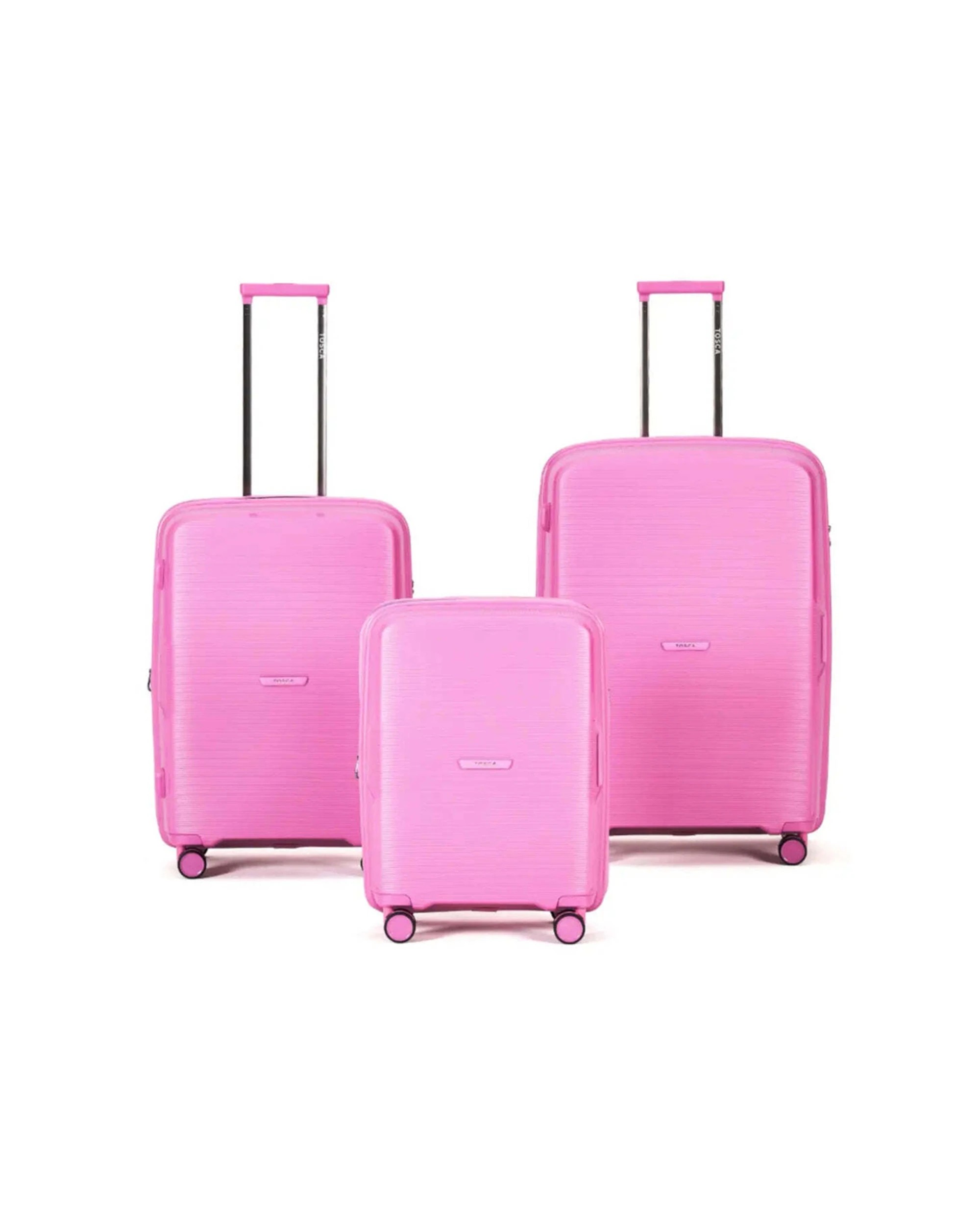 6 Tosca Bel-Air Suitcase Set of 3 Carry-On Medium & Large - Pink, 6 of 6