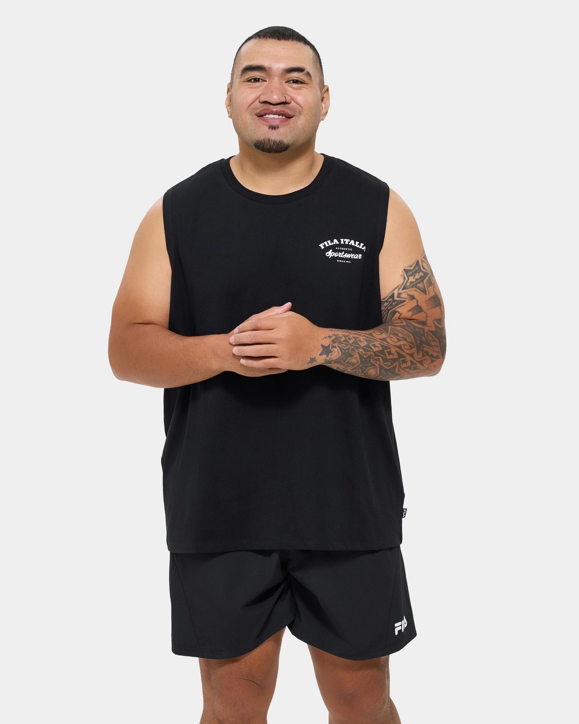 1 Plus Size Kayden Graphic Tank Top - Fila BLACK, 1 of 7