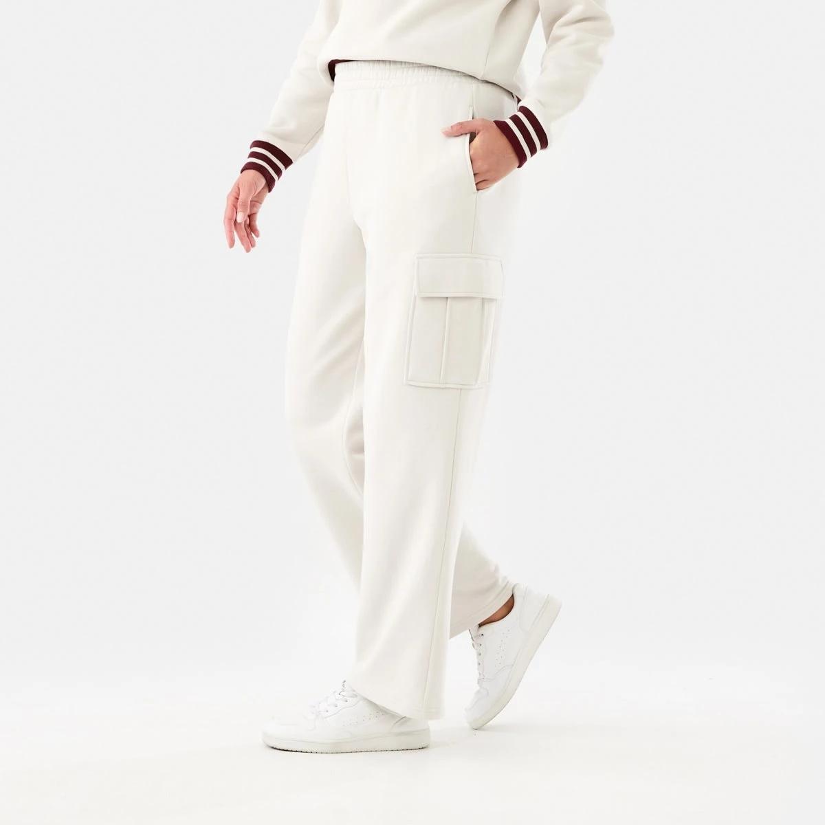 2 Cargo Wide Leg Trackpants Nat Beige, 2 of 7