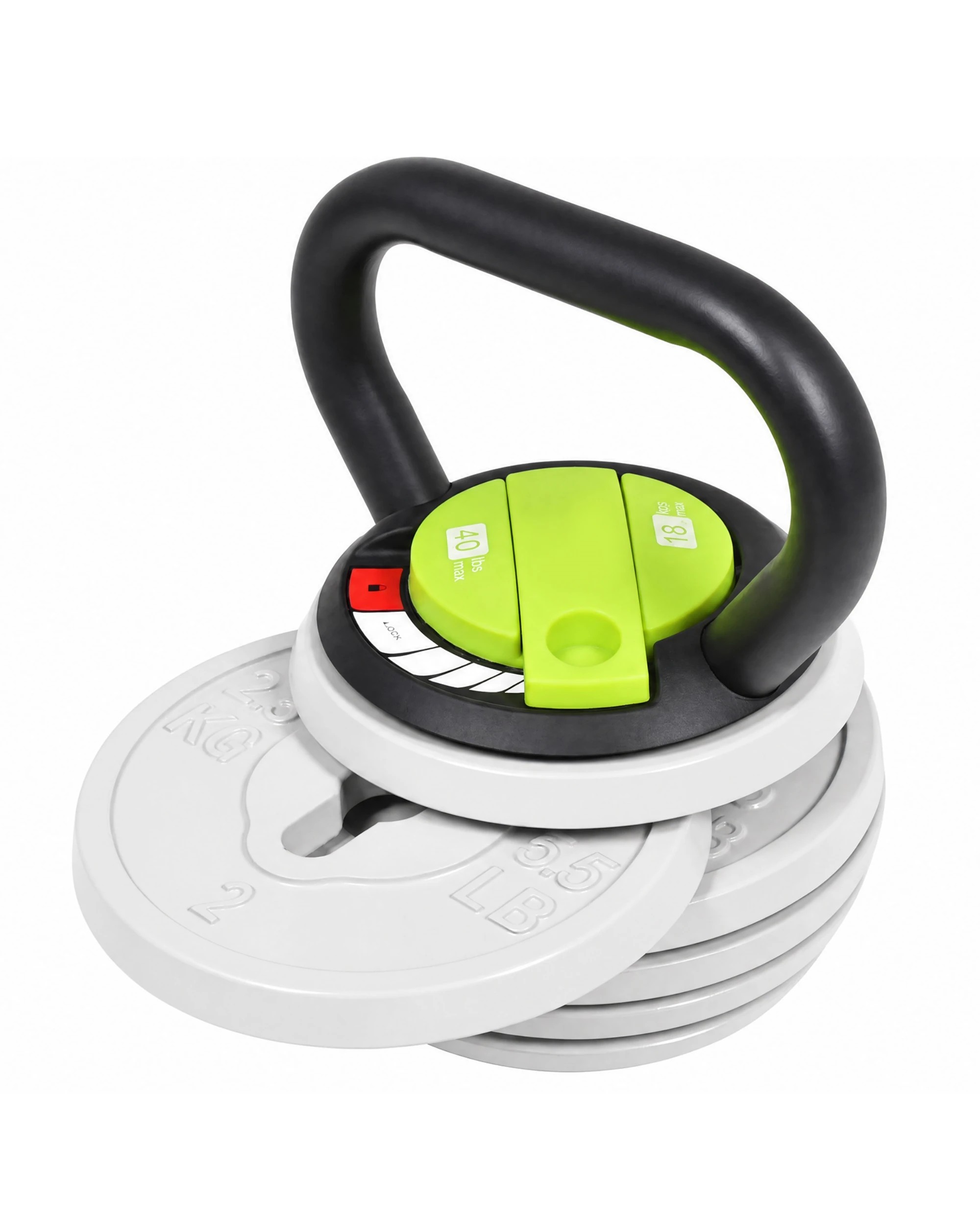 2 ADVWIN Adjustable Kettlebell Weight Set - Green, 2 of 7