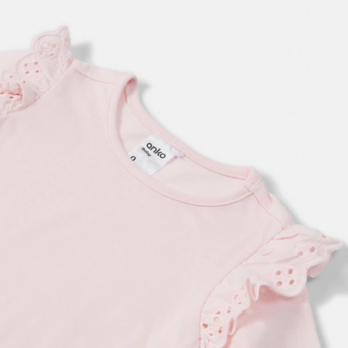 6 3 Pack Long Sleeve Broderie T-shirt Pnk Pk, 6 of 8