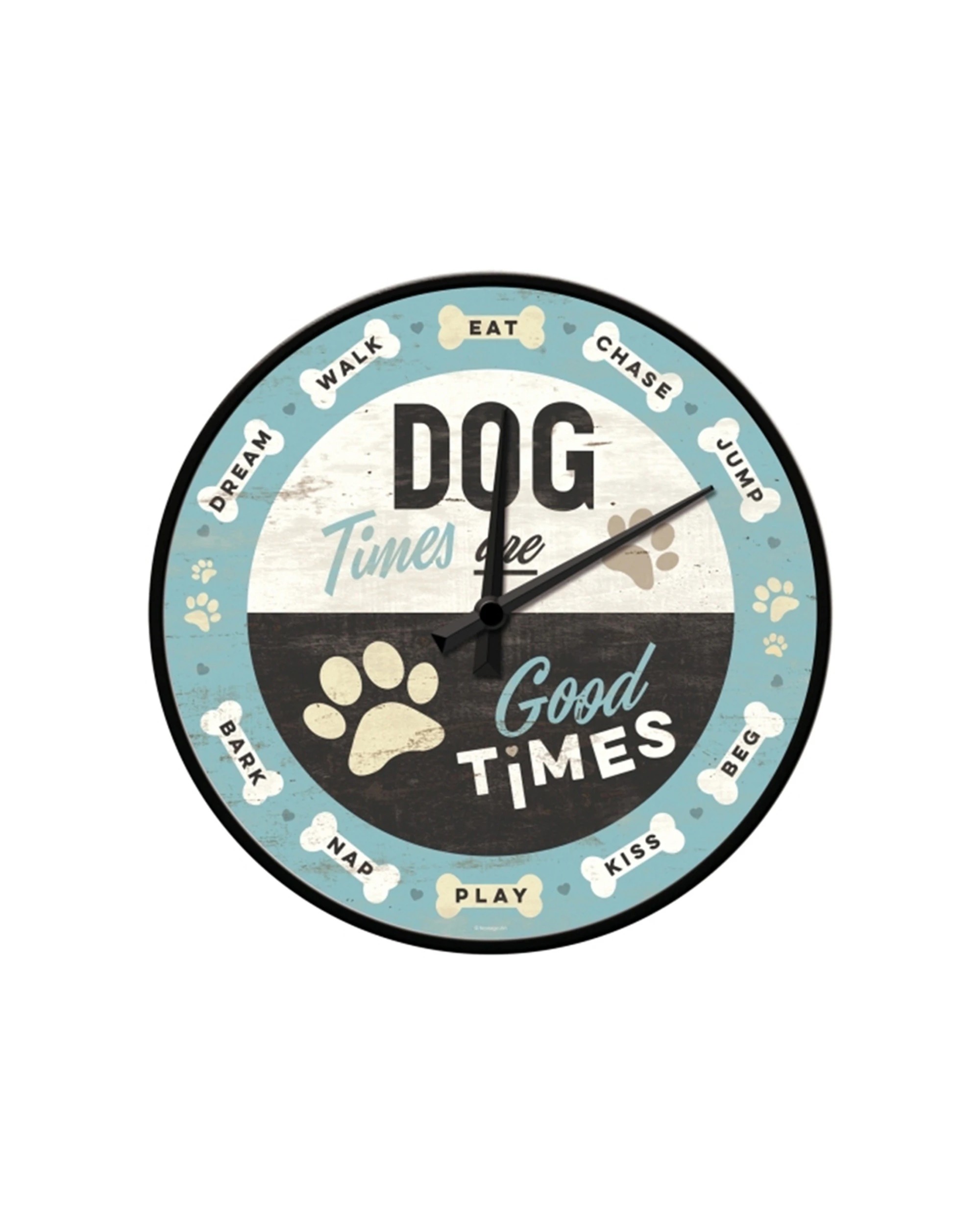 1 Nostalgic-Art Wall Clock 30cm - Dog Times Themed - Multi, 1 of 1