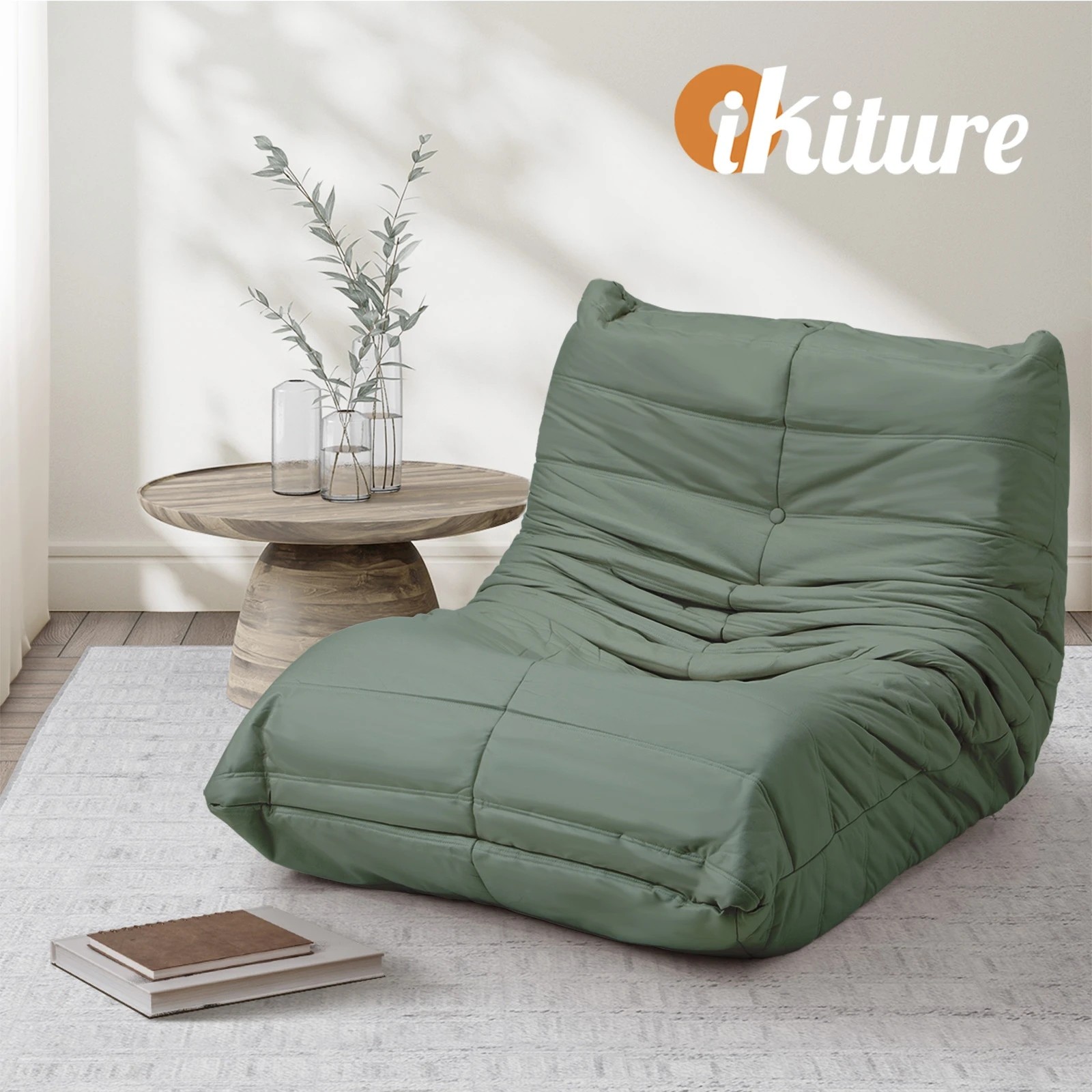 6 Oikiture Floor Sofa Accent Chair Lazy Couch Lounge - Green, 6 of 10