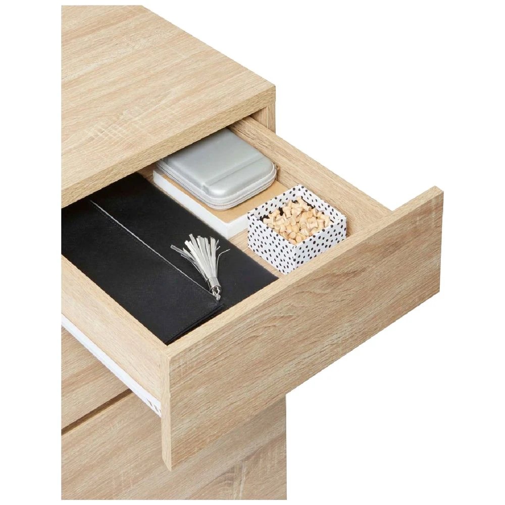 6 Stockholm 3 Drawer 1400mm Desk Oak Black Desks, Tables and Workstations, 6 of 10