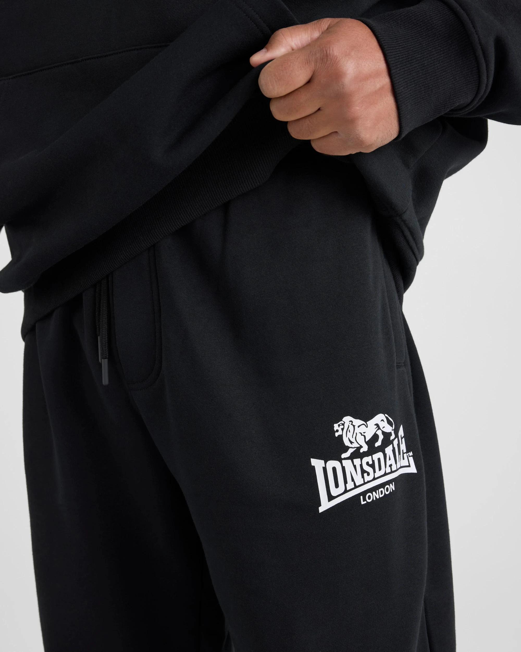4 Lonsdale London Plus Sport Trackpants BLACK, 4 of 5