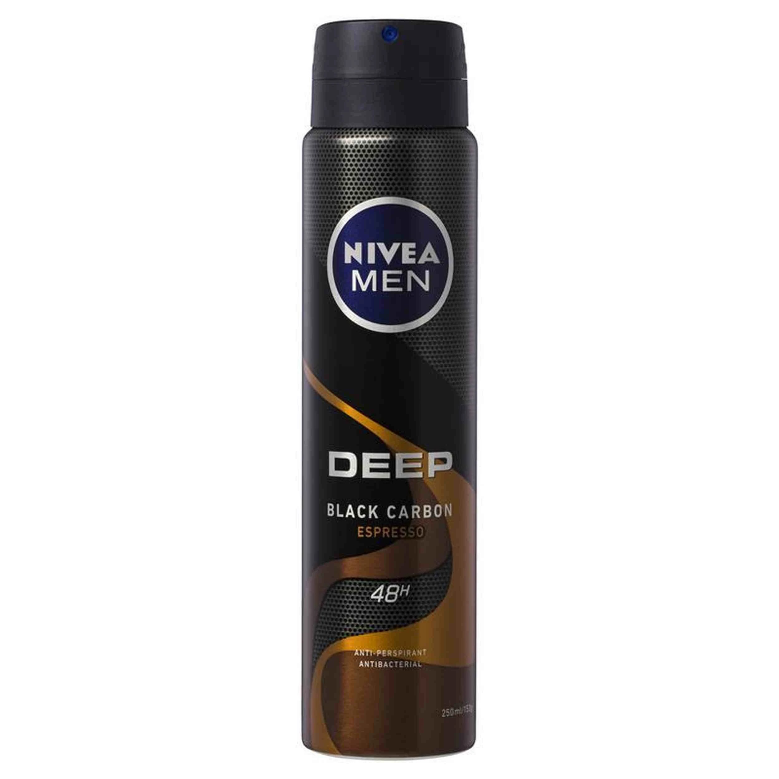 1 Nivea for Men Deodorant Aerosol Deep Espresso 250ml, 1 of 2