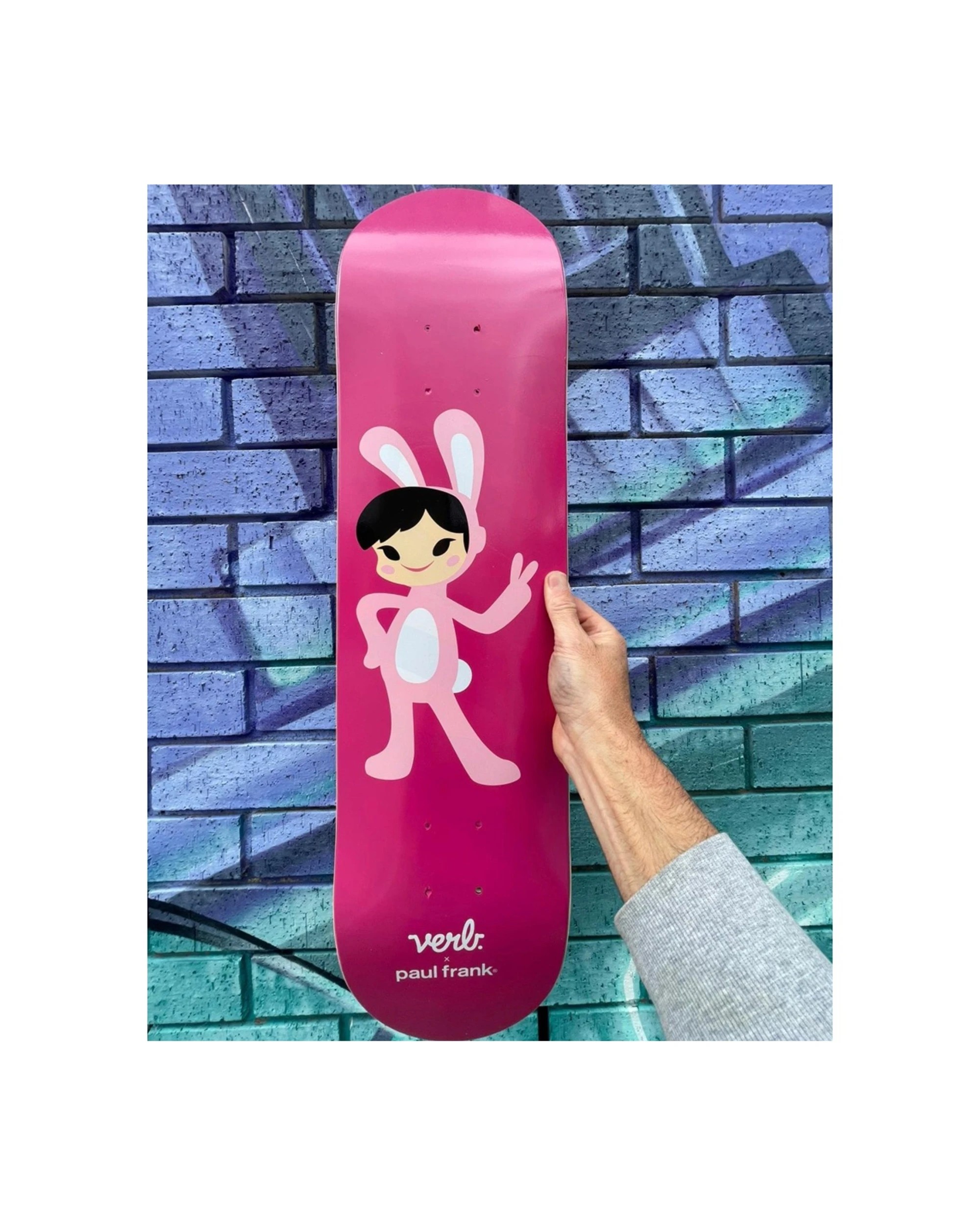 2 Verb X Paul Frank Skateboard 8.25" Deck Premium Maple Core Bunny Girl, 2 of 4