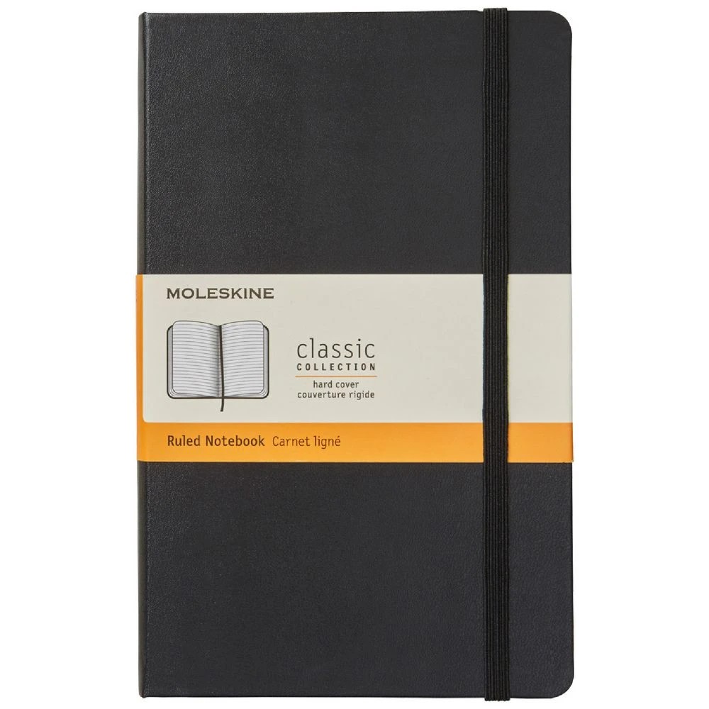 1 Moleskine Classic Hardcover Ruled Large 240pg Notebook Black, 1 of 5