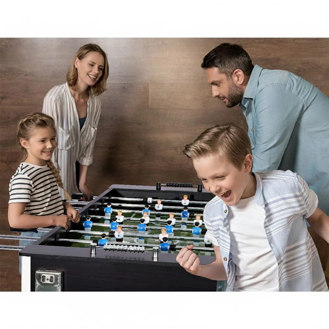6 Everfit 5FT Soccer Table Foosball Football Game Home Family Party Gift Playroom - Black, 6 of 8