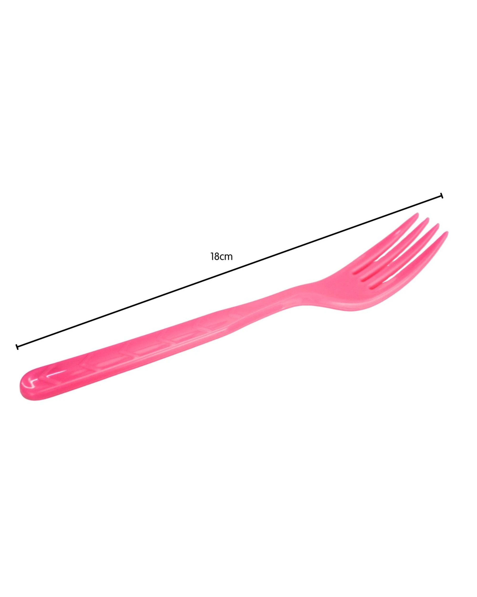 2 Party Maker Hot Reusable Plastic Forks Pack of 18 - Pink, 2 of 4