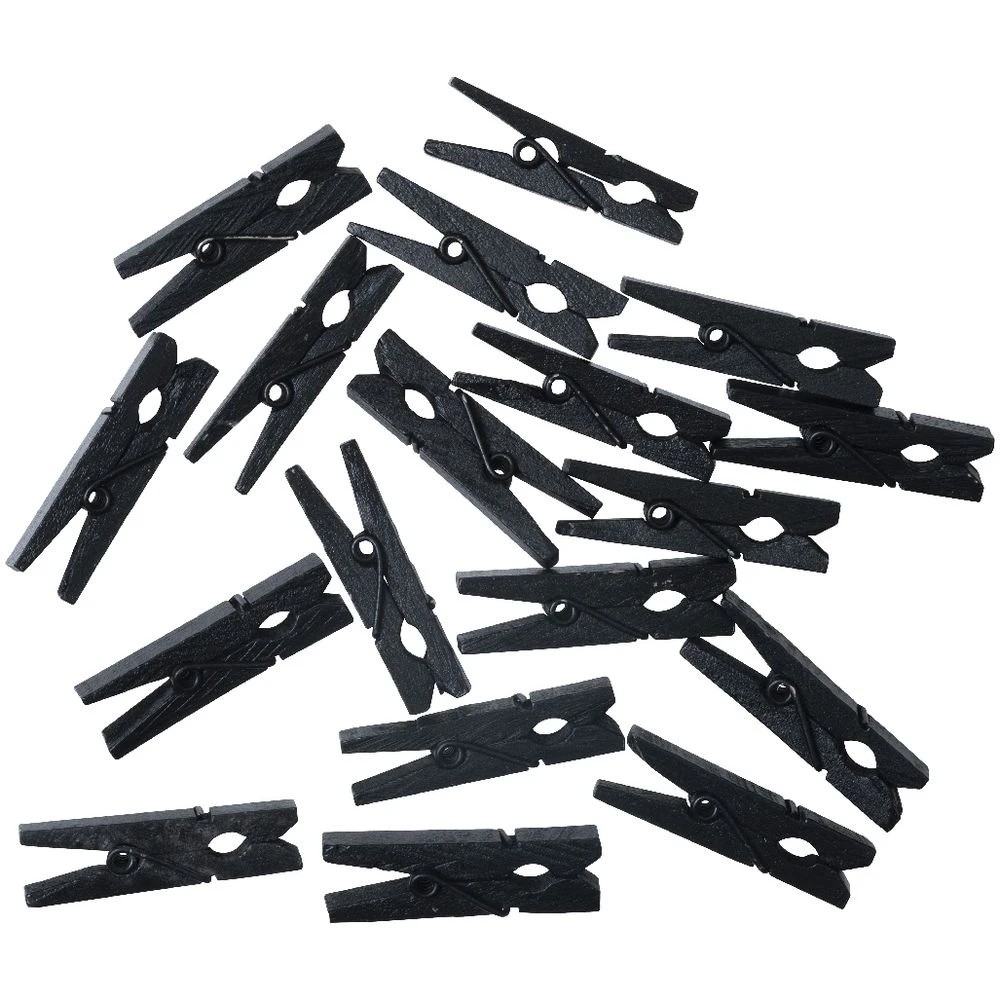 2 Born Wooden Pegs 18 Pack Black, 2 of 2