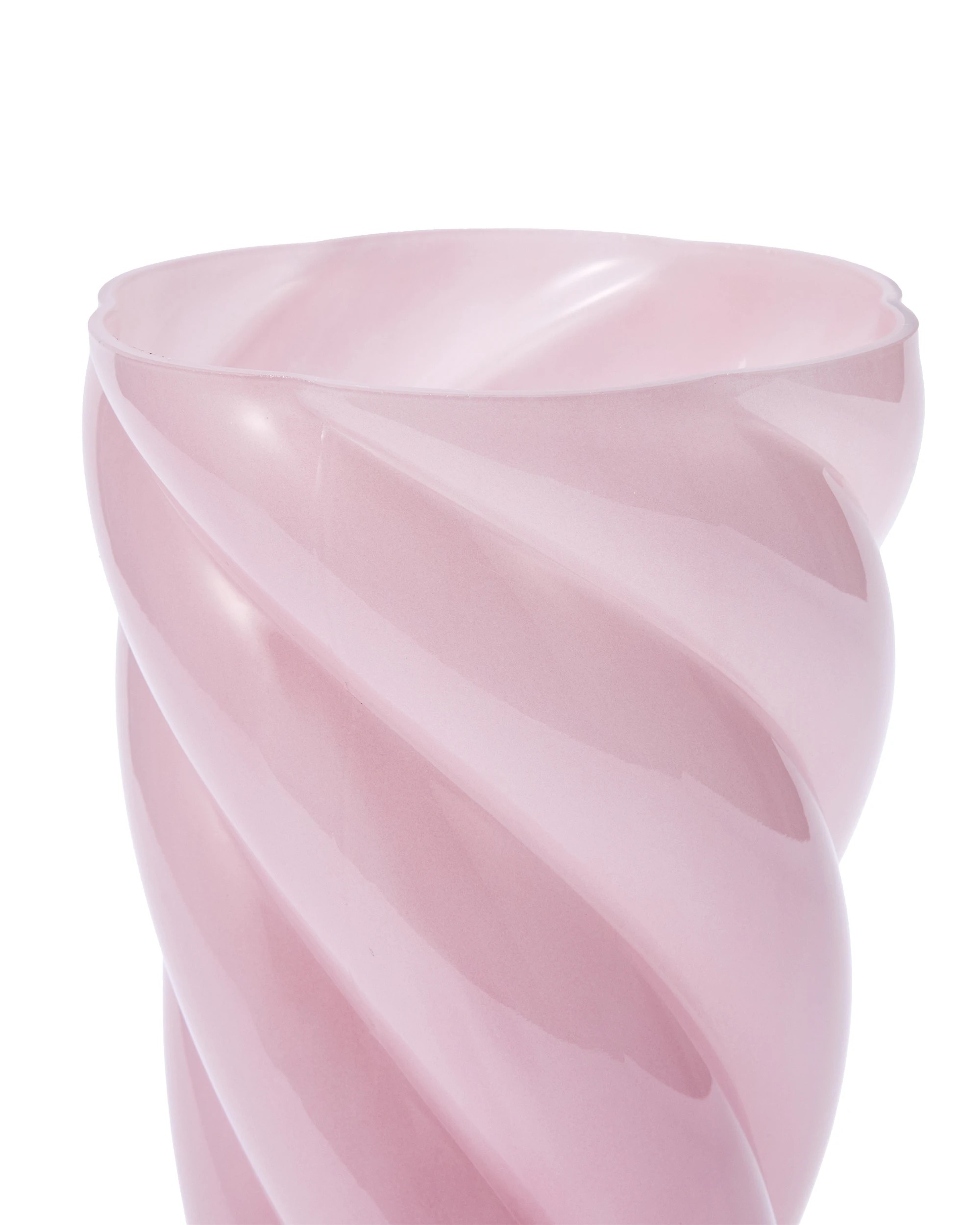 4 Pink Swirl Glass Vase, 4 of 4