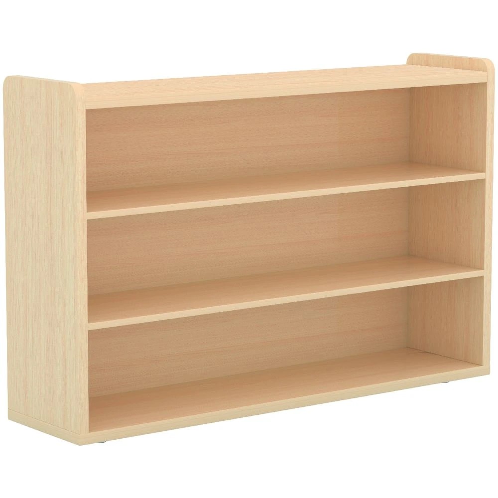 2 Young Kids Educational 3 Shelf Mobile Storage Unit Oak Kids Storage & Furniture, 2 of 5