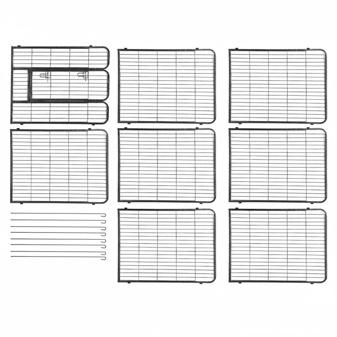 7 i.Pet 40" 8 Panel Dog Playpen Pet Exercise Cage Enclosure Fence Play Pen - Black, 7 of 7