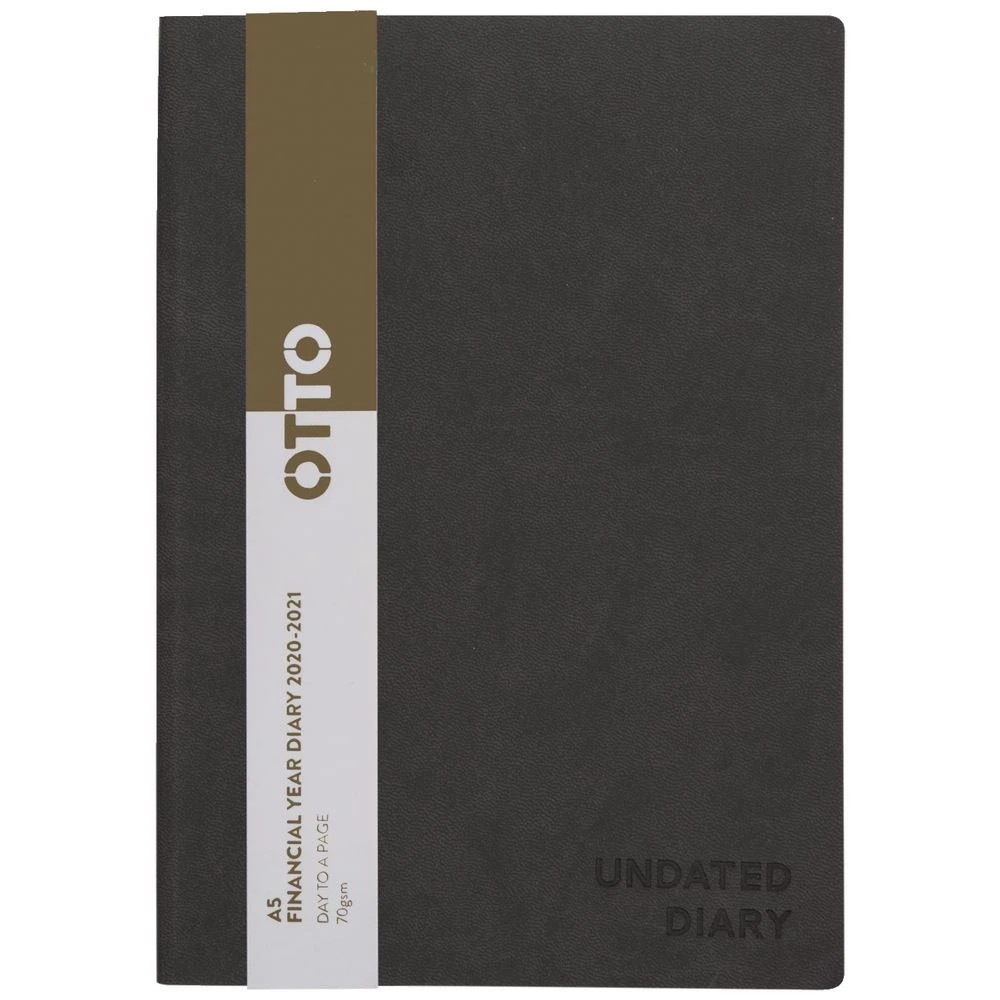 2 Otto A5 Undated Week to View Urban Diary Charcoal, 2 of 3