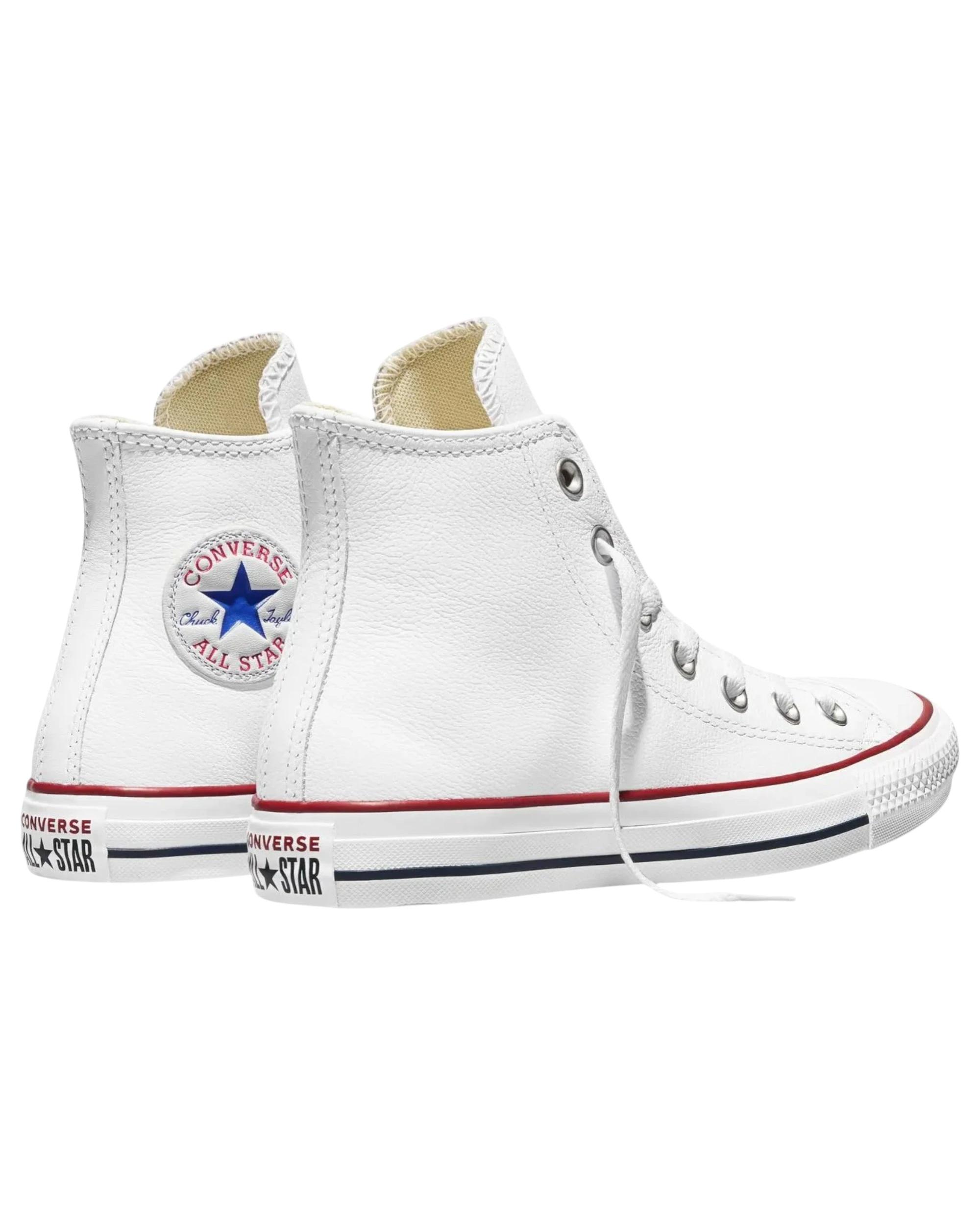 4 Converse Unisex Chuck Taylor All Star Leather High Top Sneaker WHITE, 4 of 7