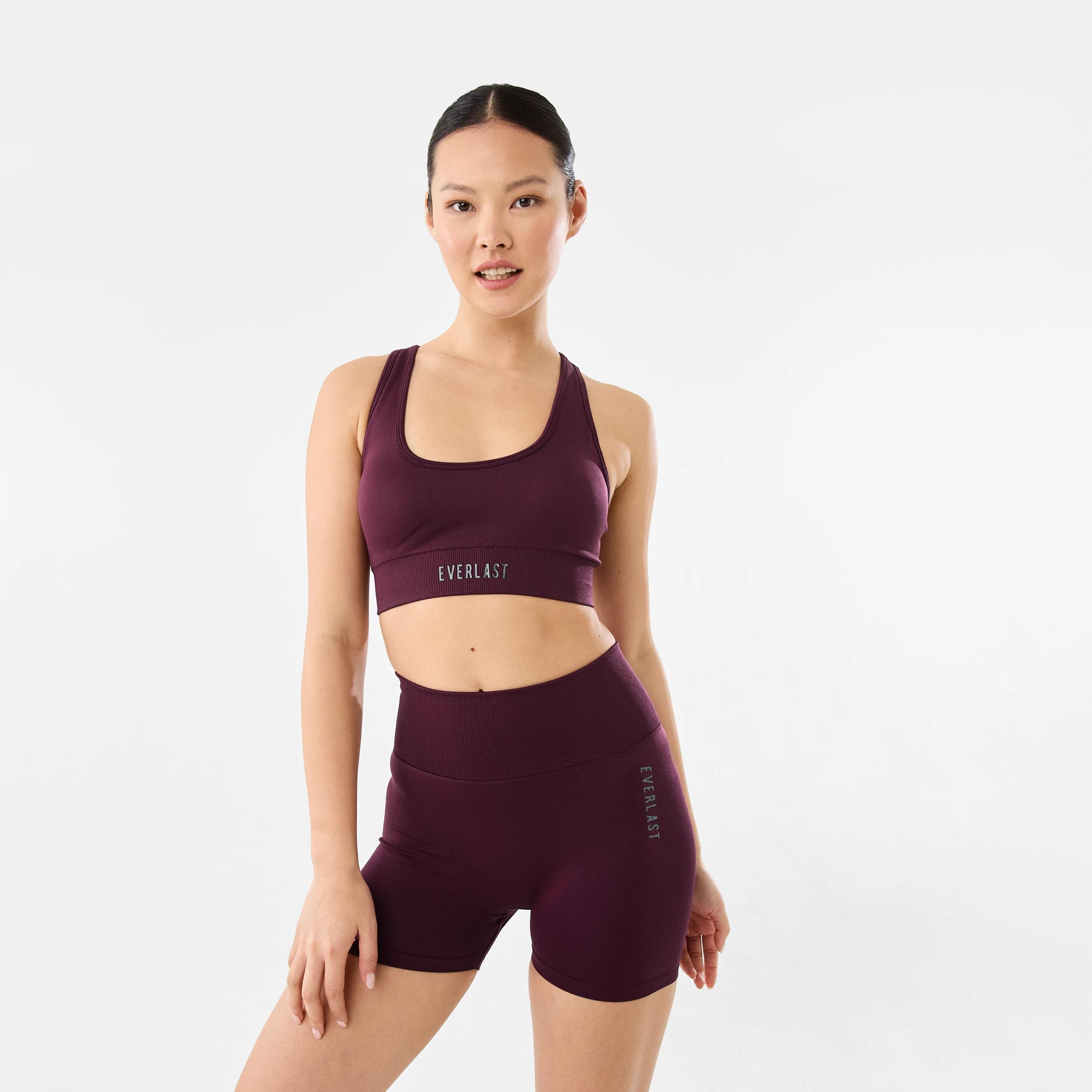 4 Everlast Womens Contour Seamfree Bike Shorts EVERLAST CHERRY LAQ, 4 of 7