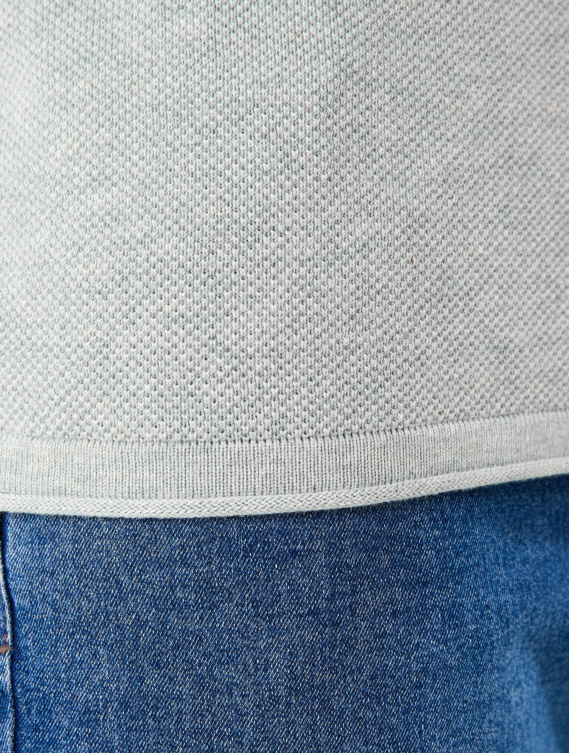 6 Lightweight Textured Knit Jumper Grey Marle, 6 of 7