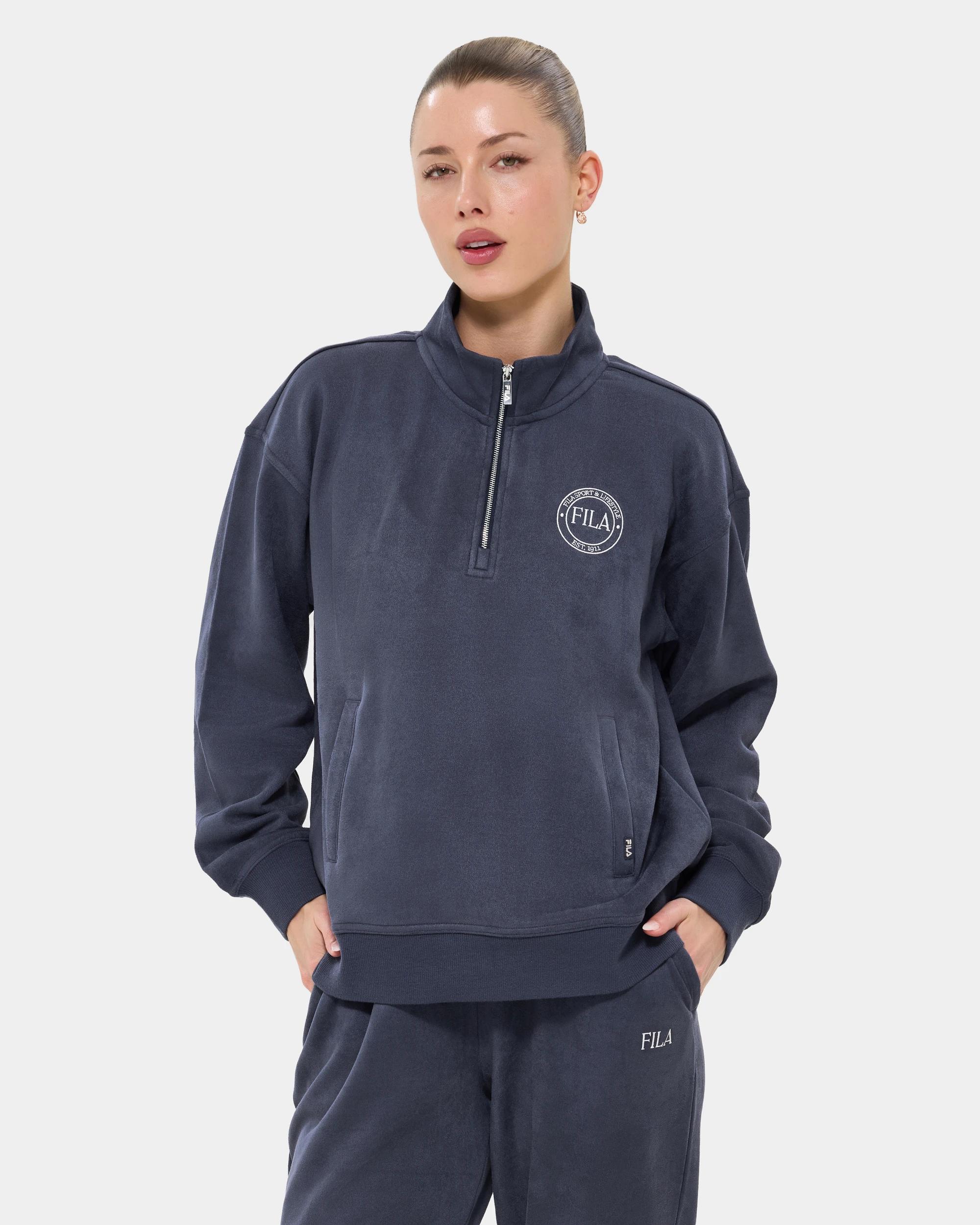 1 Fila Alba Quarter Zip Jumper ODYSSEY GREY, 1 of 7