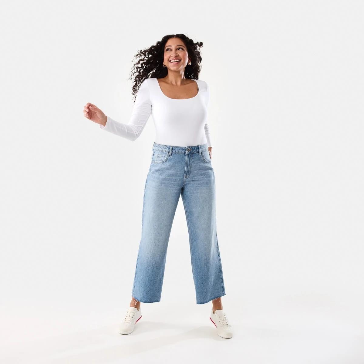 2 Long Sleeve Square Neck Top White, 2 of 9