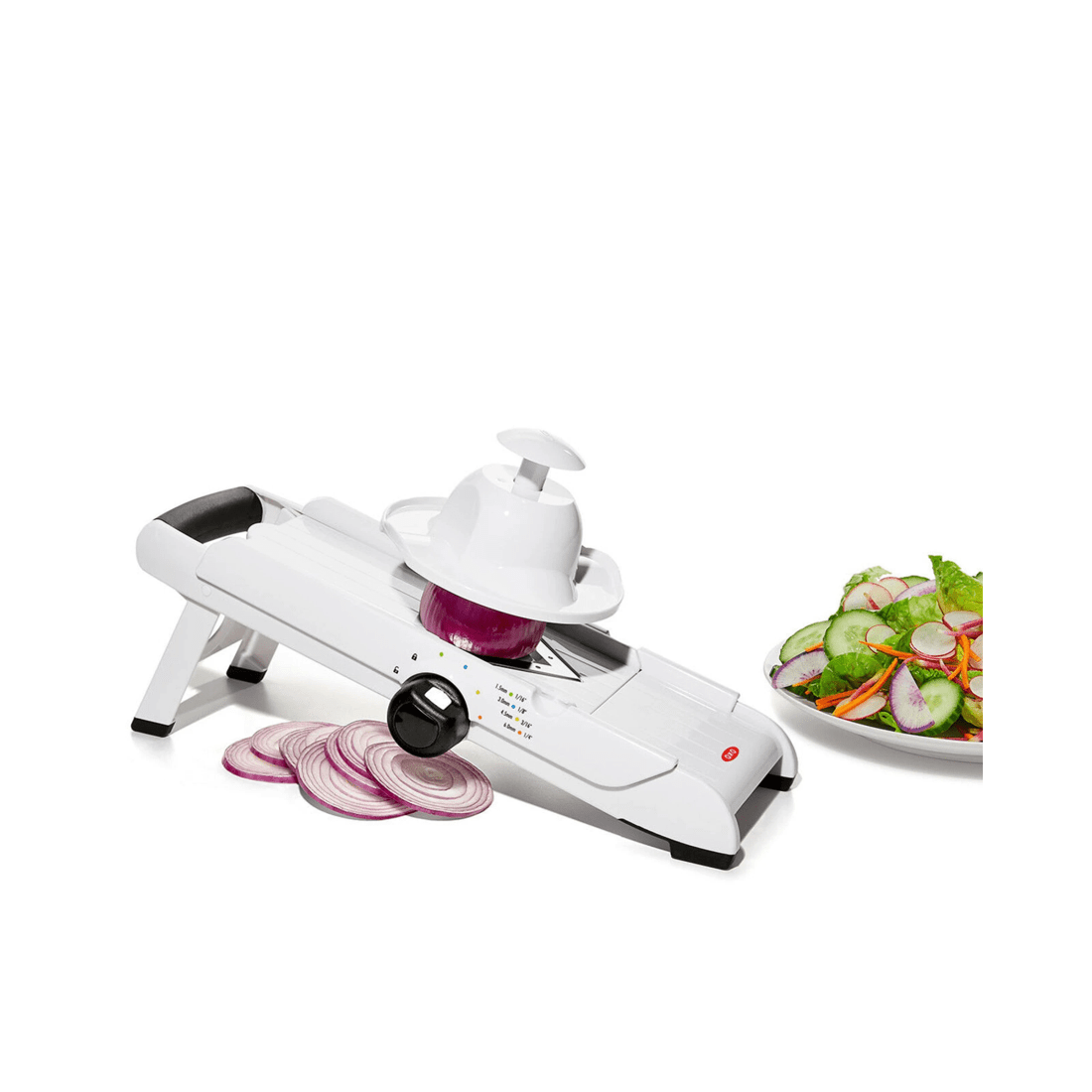 3 OXO Good Grips V-Blade Mandoline Slicer – Adjustable Stainless Steel Blade Vegetable Fruit Cutter with Grip, 3 of 10