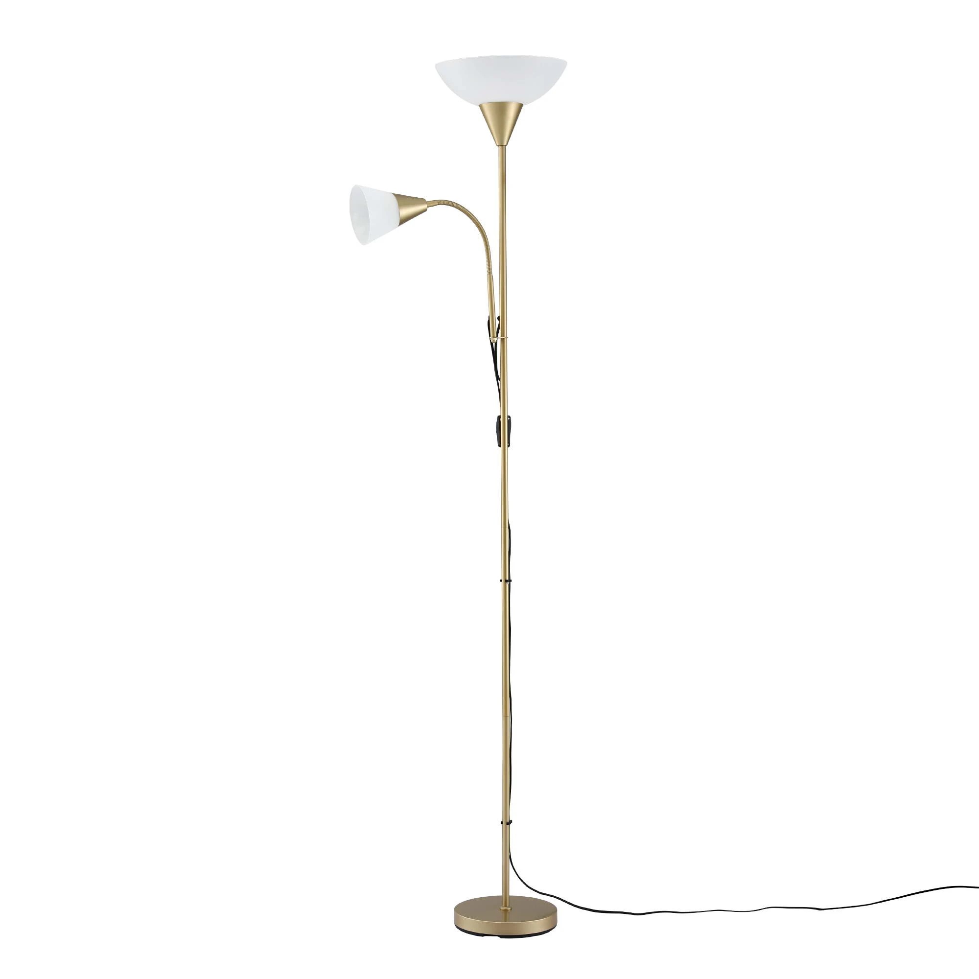 3 Artiss Gold Floor Lamp with Reading Light Mother and Child Standing Lamp Home Living Room Office - Gold, 3 of 8