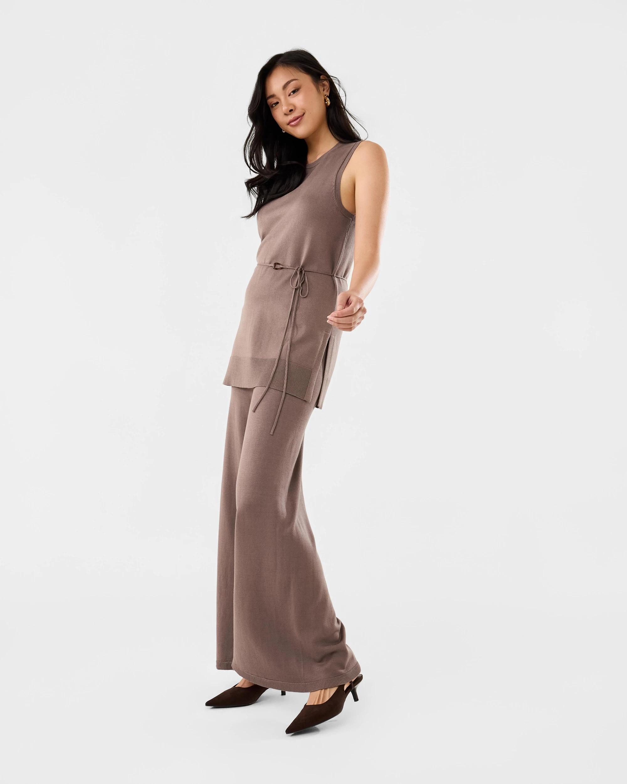 3 Sleeveless Tunic Top Taupe Brn, 3 of 9