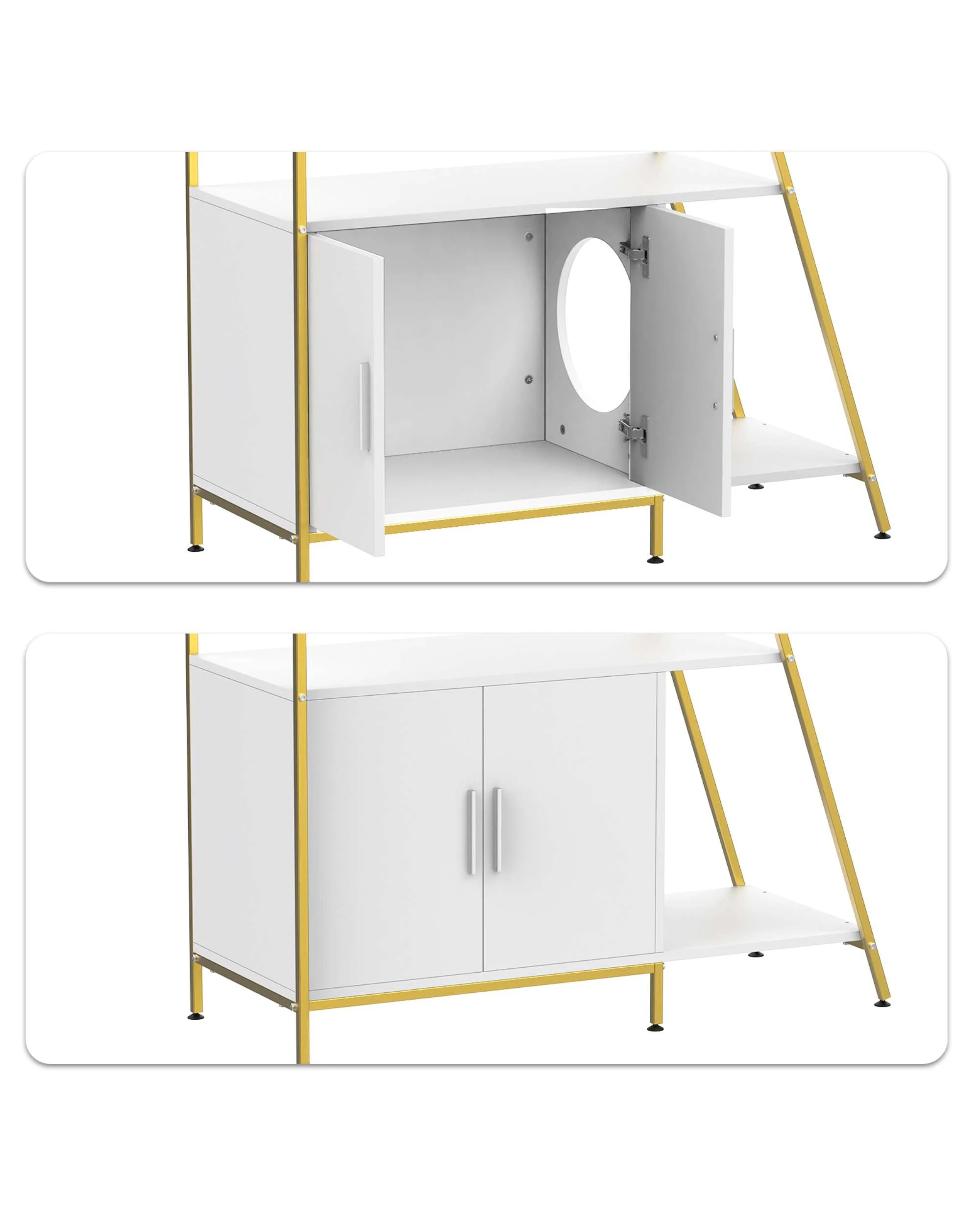 8 Advwin 2-in-1 Cat Litter Box Enclosure, 8 of 10