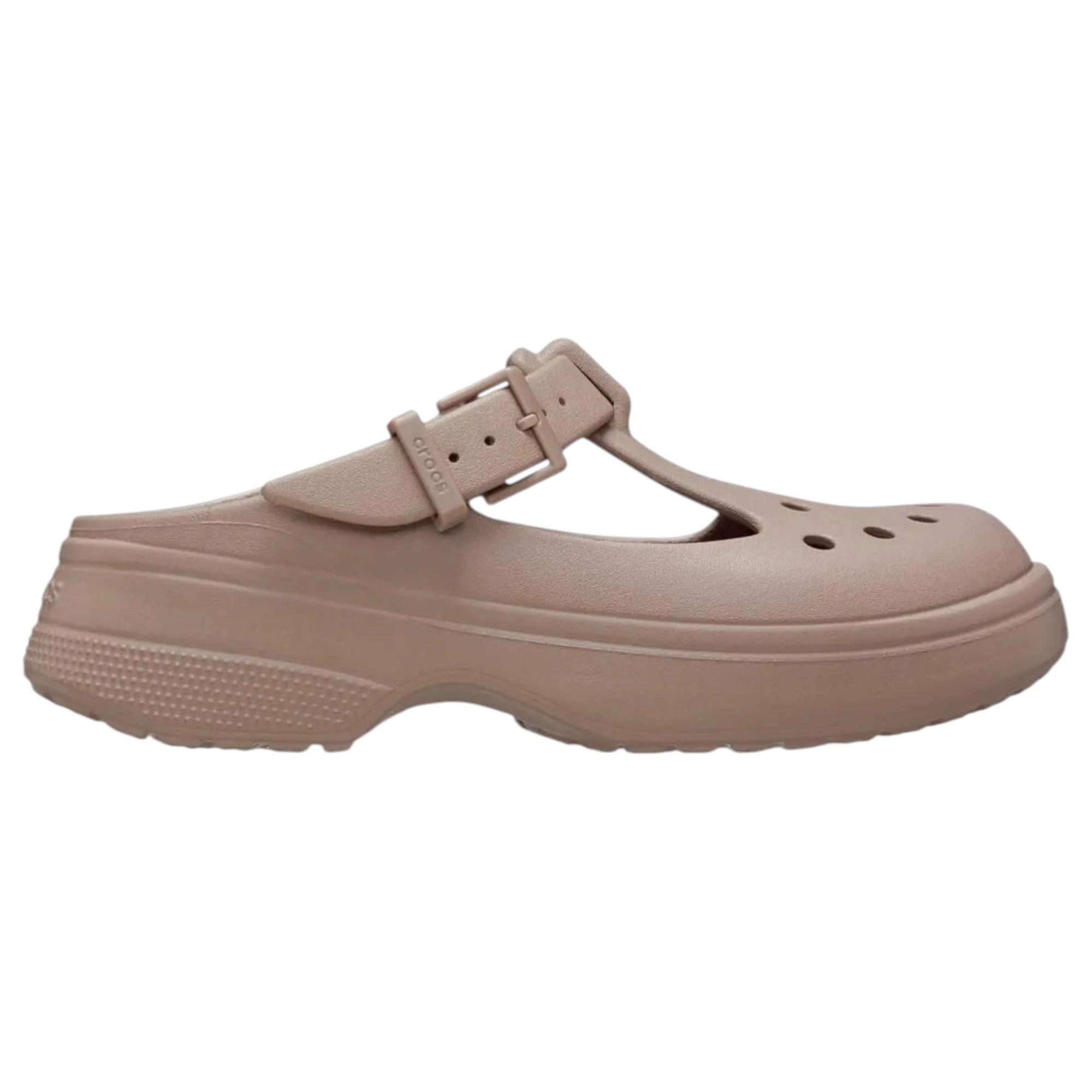 1 Crocs Womens Classic Mary Jane Clogs Sandals TAUPE, 1 of 7