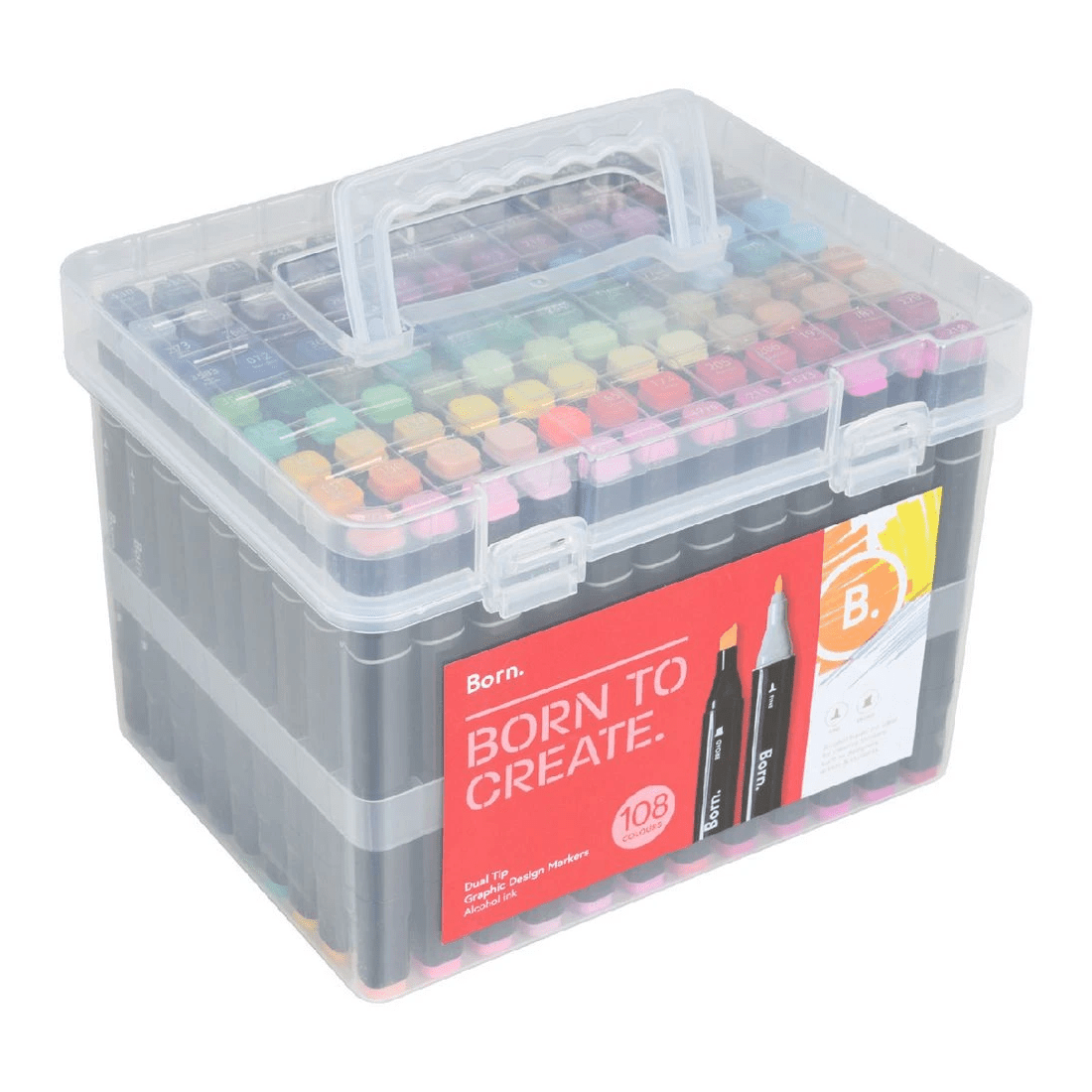 1 Born Dual-Tip Graphic Design Markers 108 Pack, 1 of 5