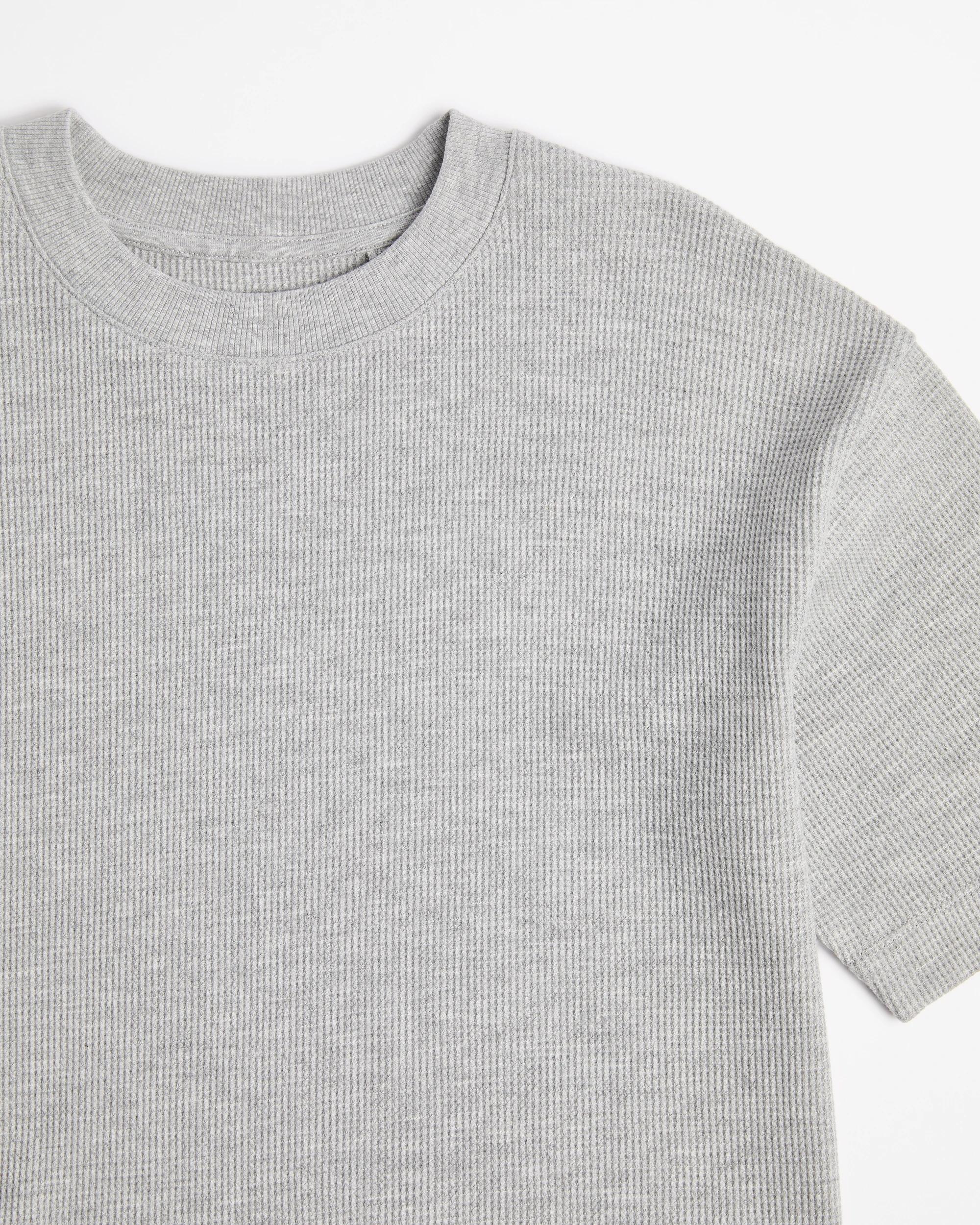 5 Target Australian Cotton Waffle Oversize T-shirt GREY MARLE, 5 of 5