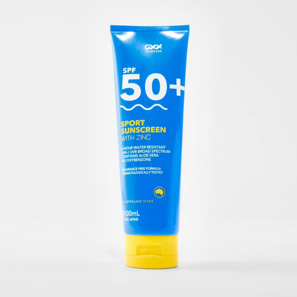 1 OXX Skincare SPF 50+ Sport Sunscreen 100ml - Zinc and Aloe Vera, 1 of 10