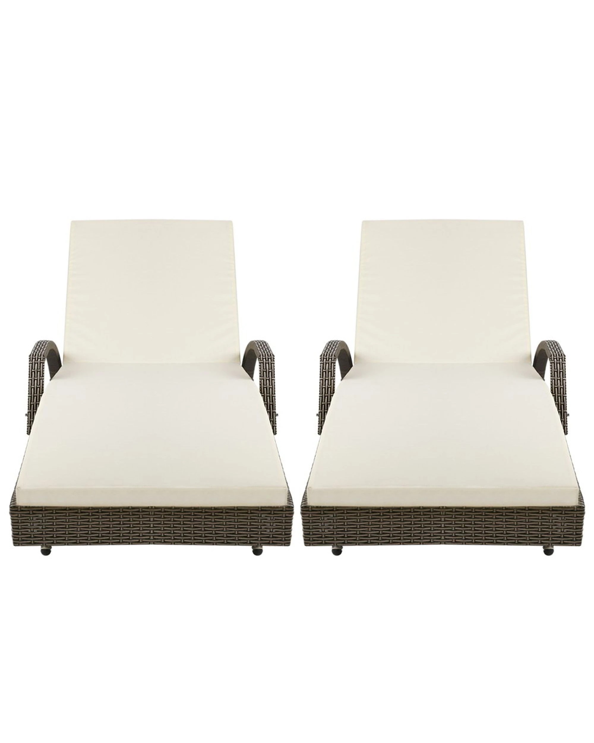 2 Gardeon 2pc Sun Lounge Wicker Lounger Outdoor Furniture Beach Chair Adjustable Cushion
 - Grey, 2 of 2