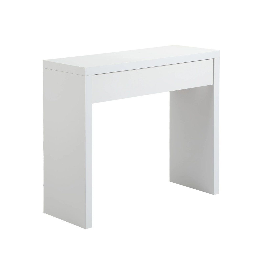 4 Oikiture Console Table Wood Sofa Table Hall Side Entry With Drawer
 - White, 4 of 10