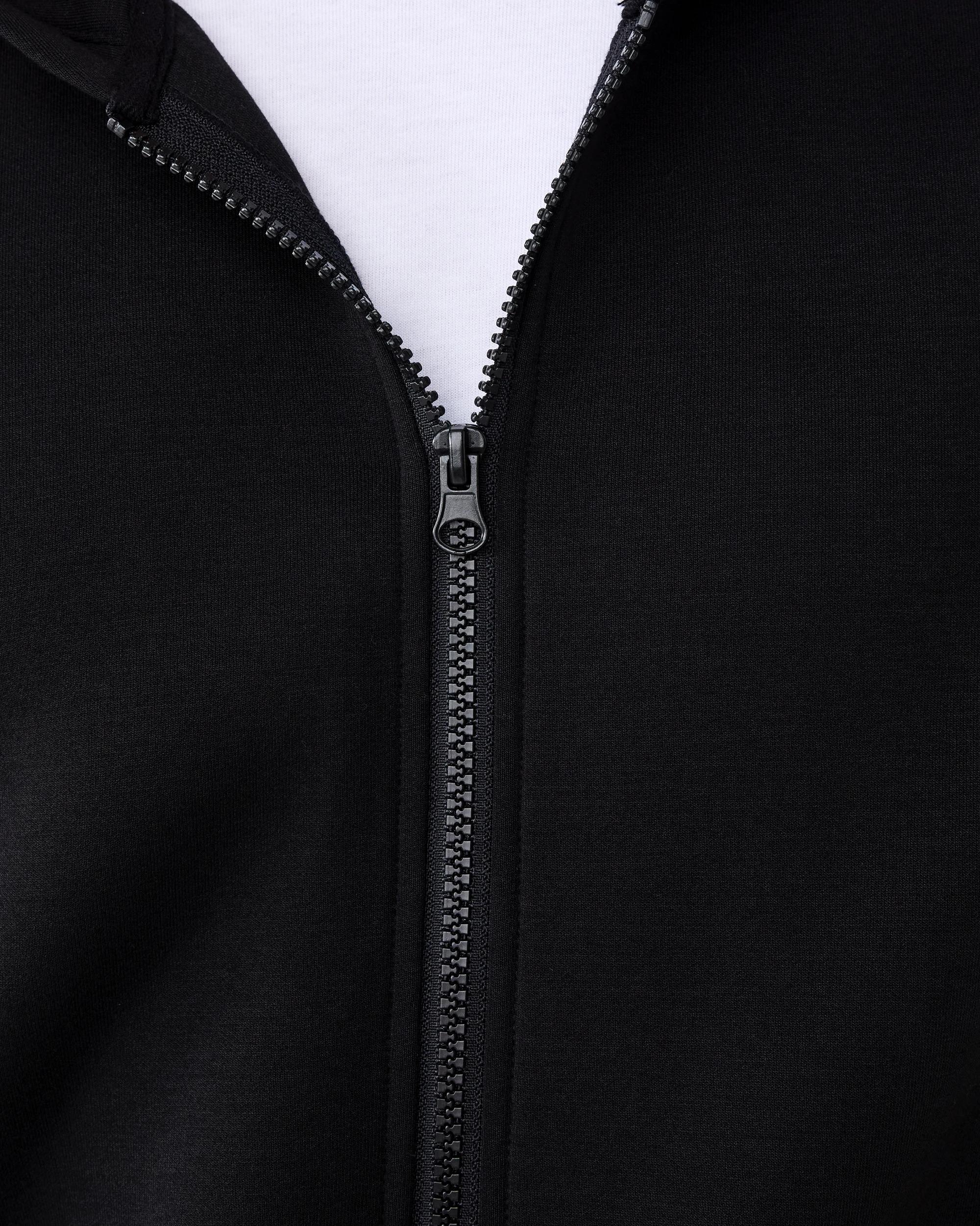 7 Oversized Scuba Zip Through Sweatshirt Black, 7 of 8