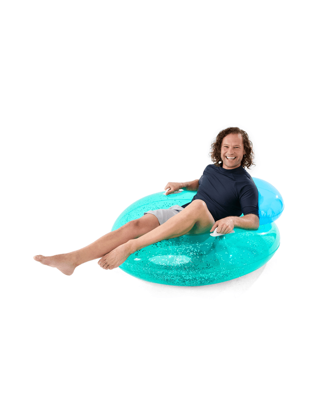 Inflatable Pillow Swim Ring with Gli
