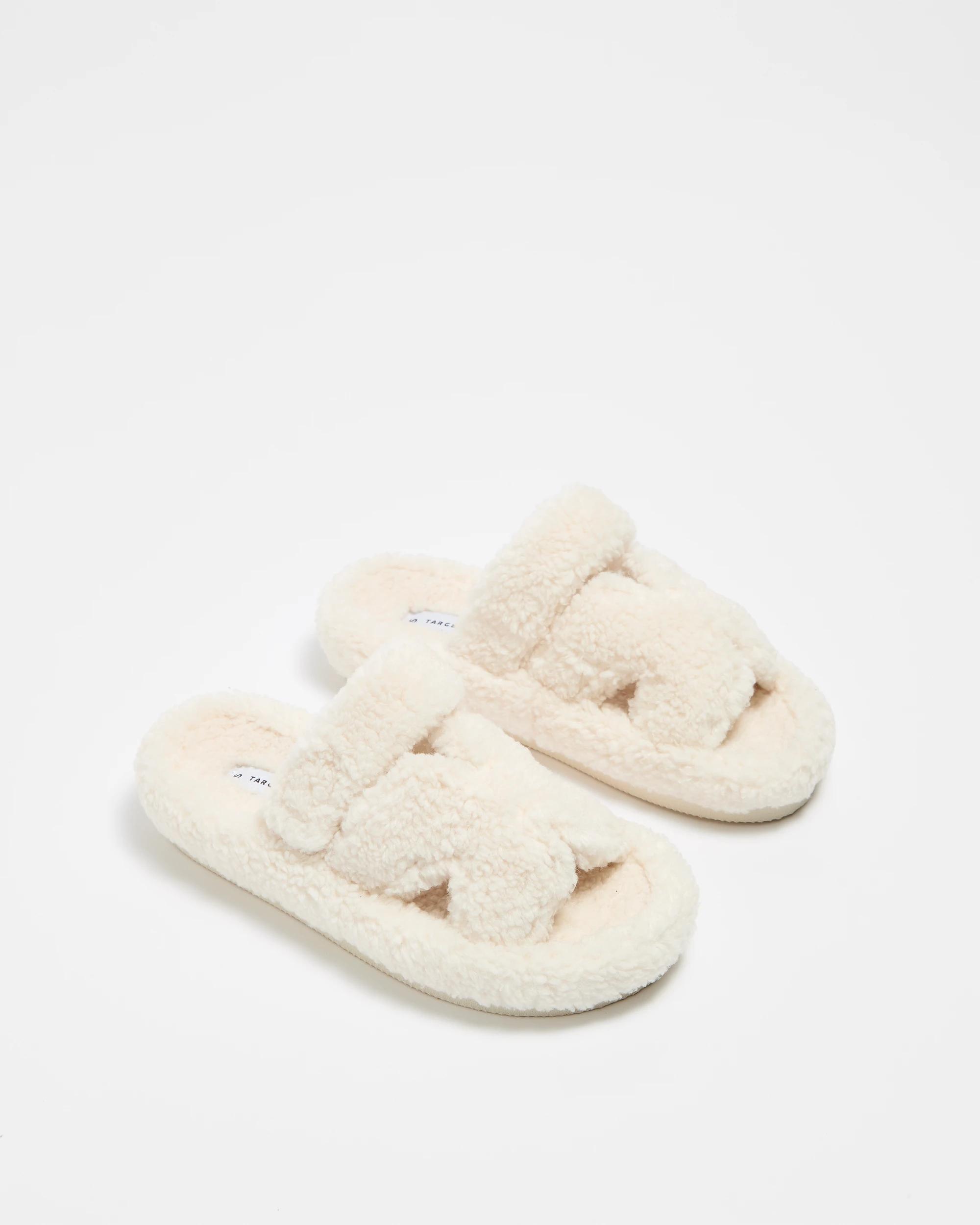 3 Target Womens Teddy Scuff Slipper - Harlow IVORY, 3 of 3