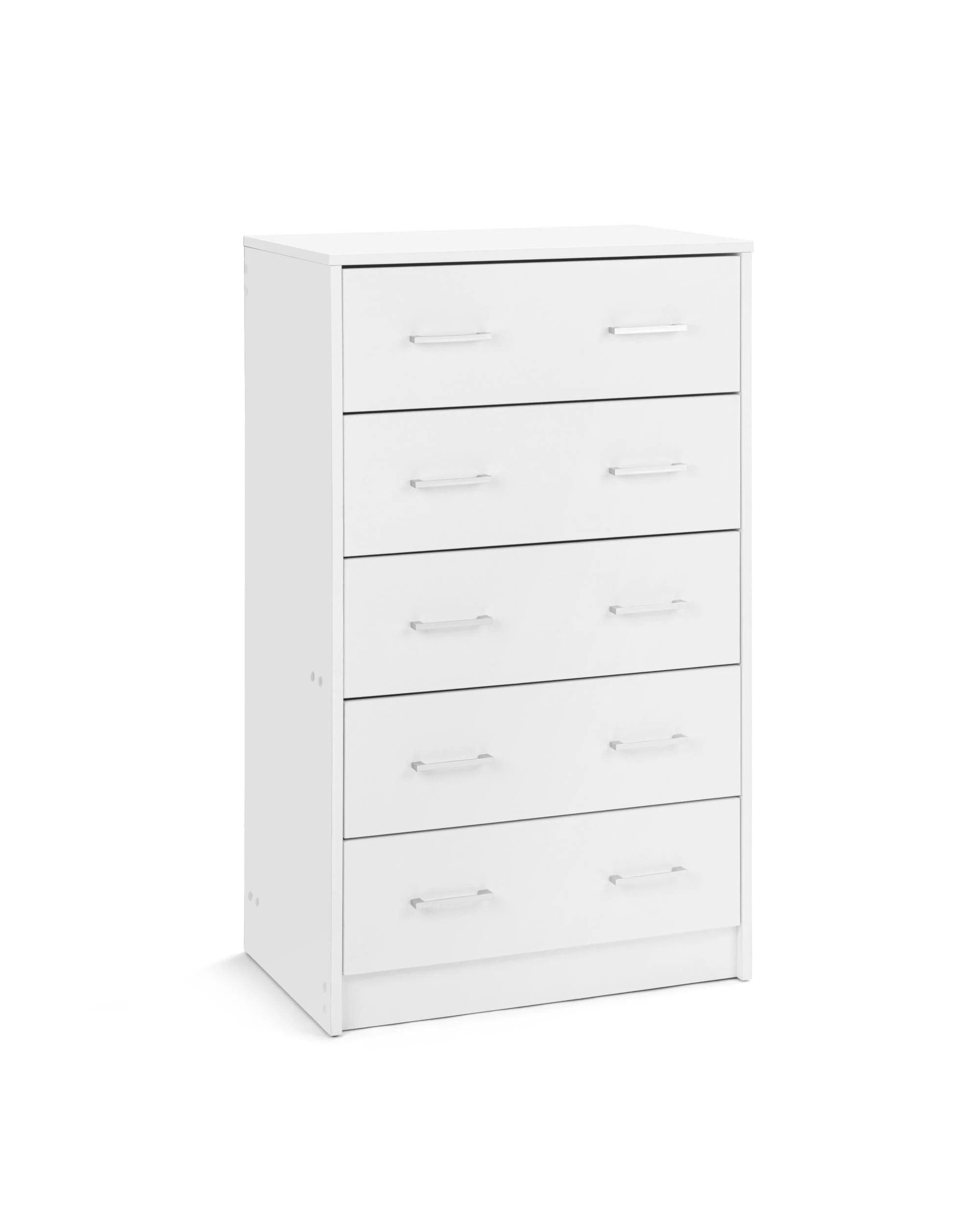 1 Kodu Chest 5 Drawers Tallboy Storage Dresser Storage Cabinet - White, 1 of 9