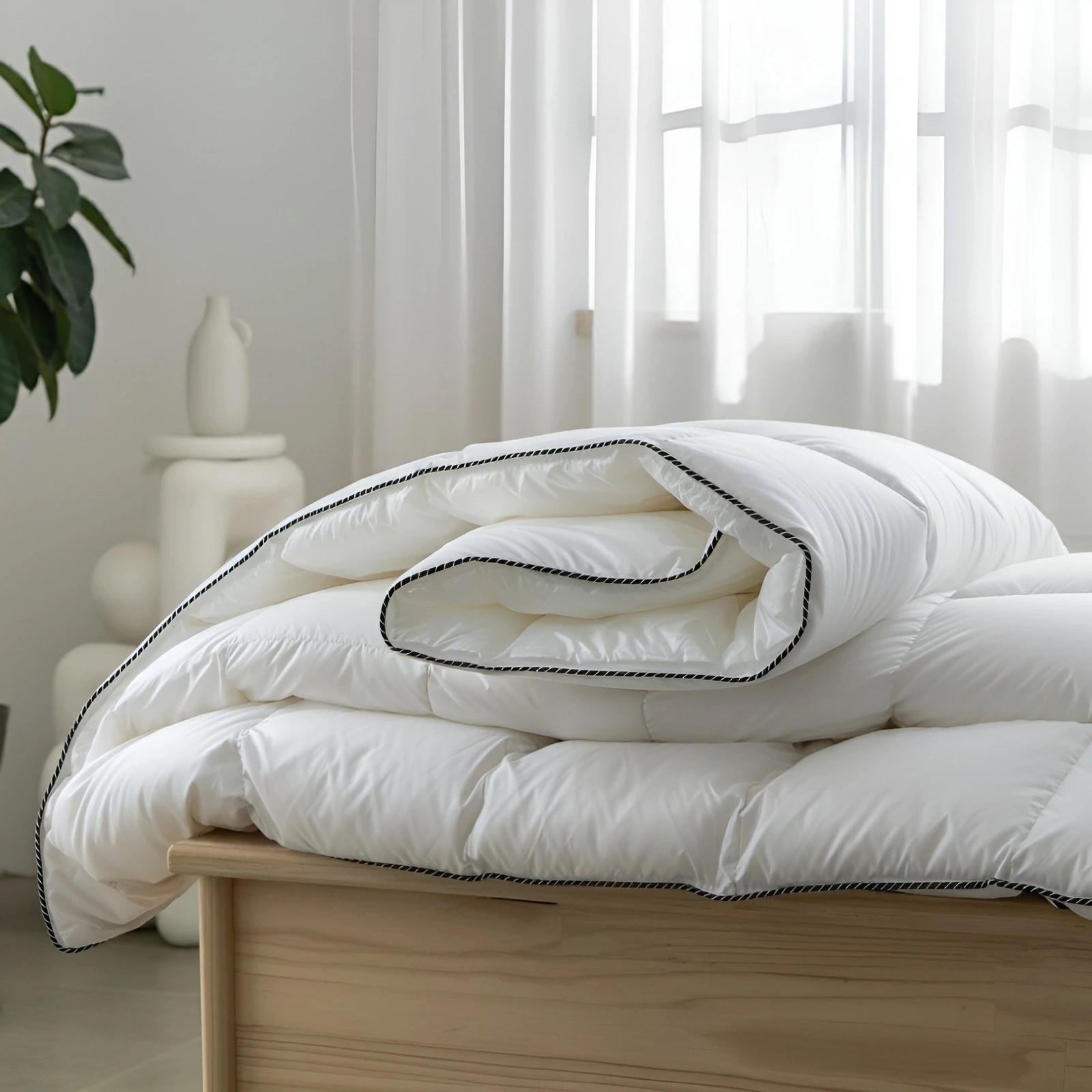 5 Royal Comfort 350GSM Luxury Soft Bamboo All-Seasons Quilt Duvet - Super King Bed - White, 5 of 6