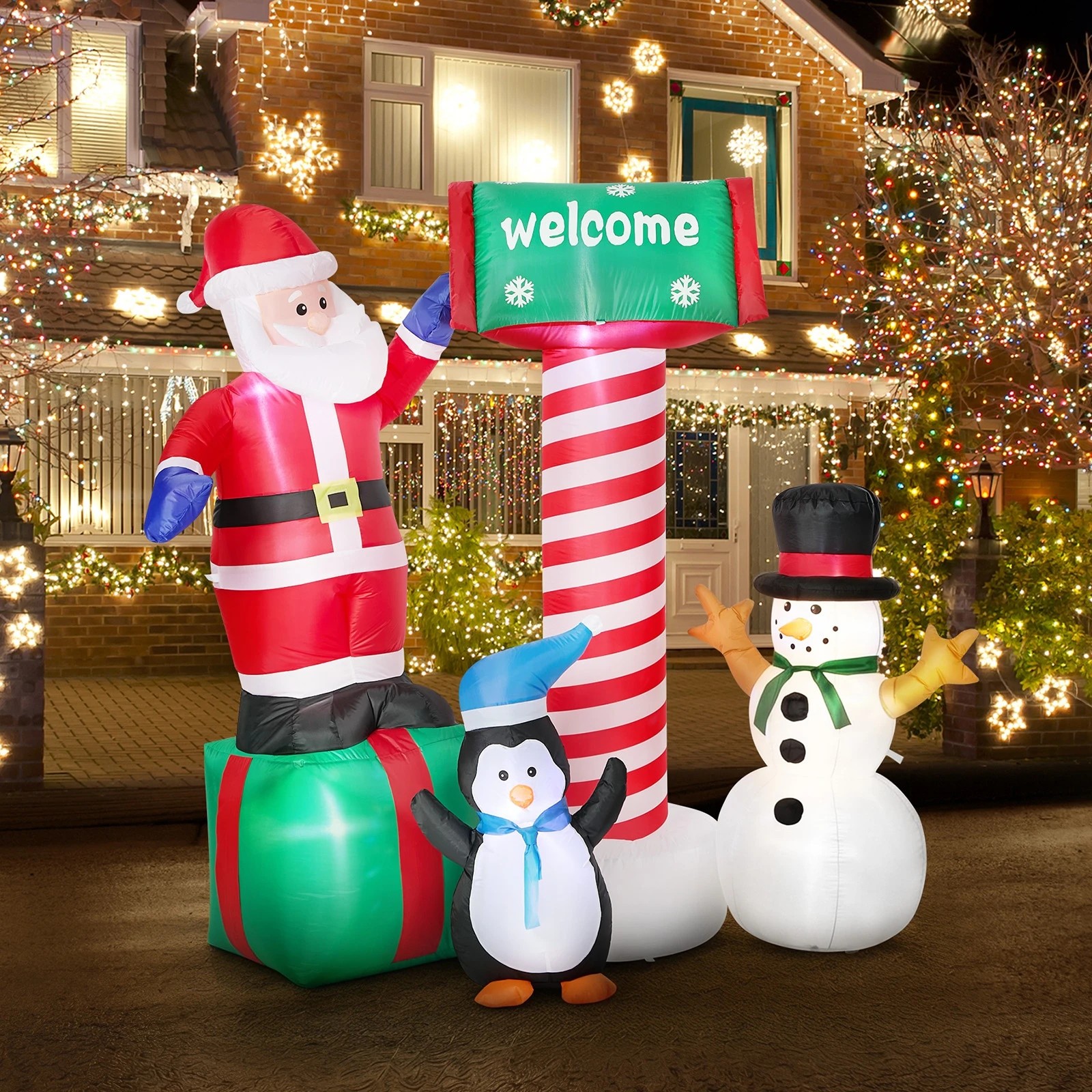 3 Tinseltown Christmas Inflatable Santa LED Light Outdoor Indoor Xmas Decoration - Multi, 3 of 8