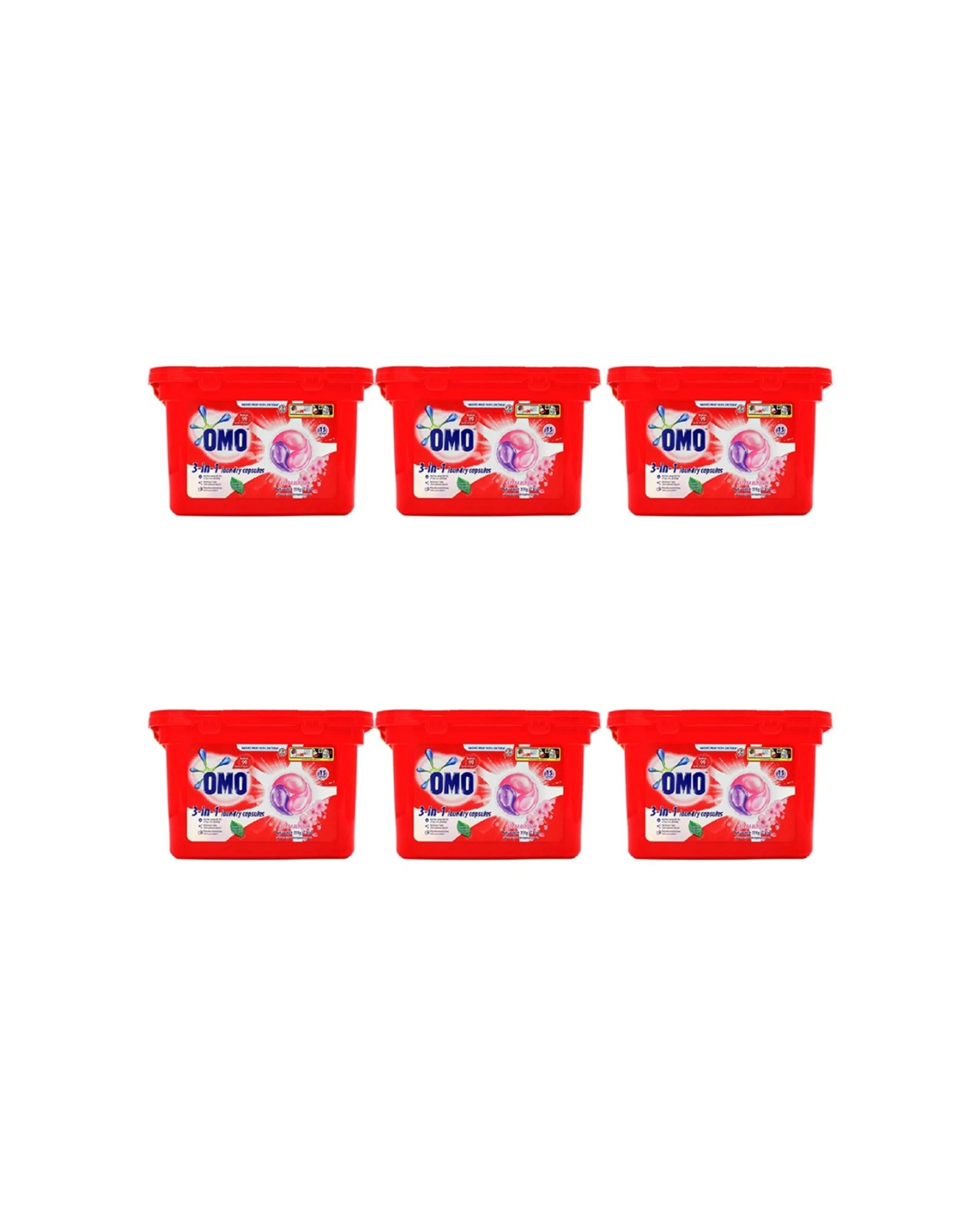 1 Omo 3-In-1 Laundry Capsules 90pc Sakura Blossom Front And Top Loader 800g, 1 of 4